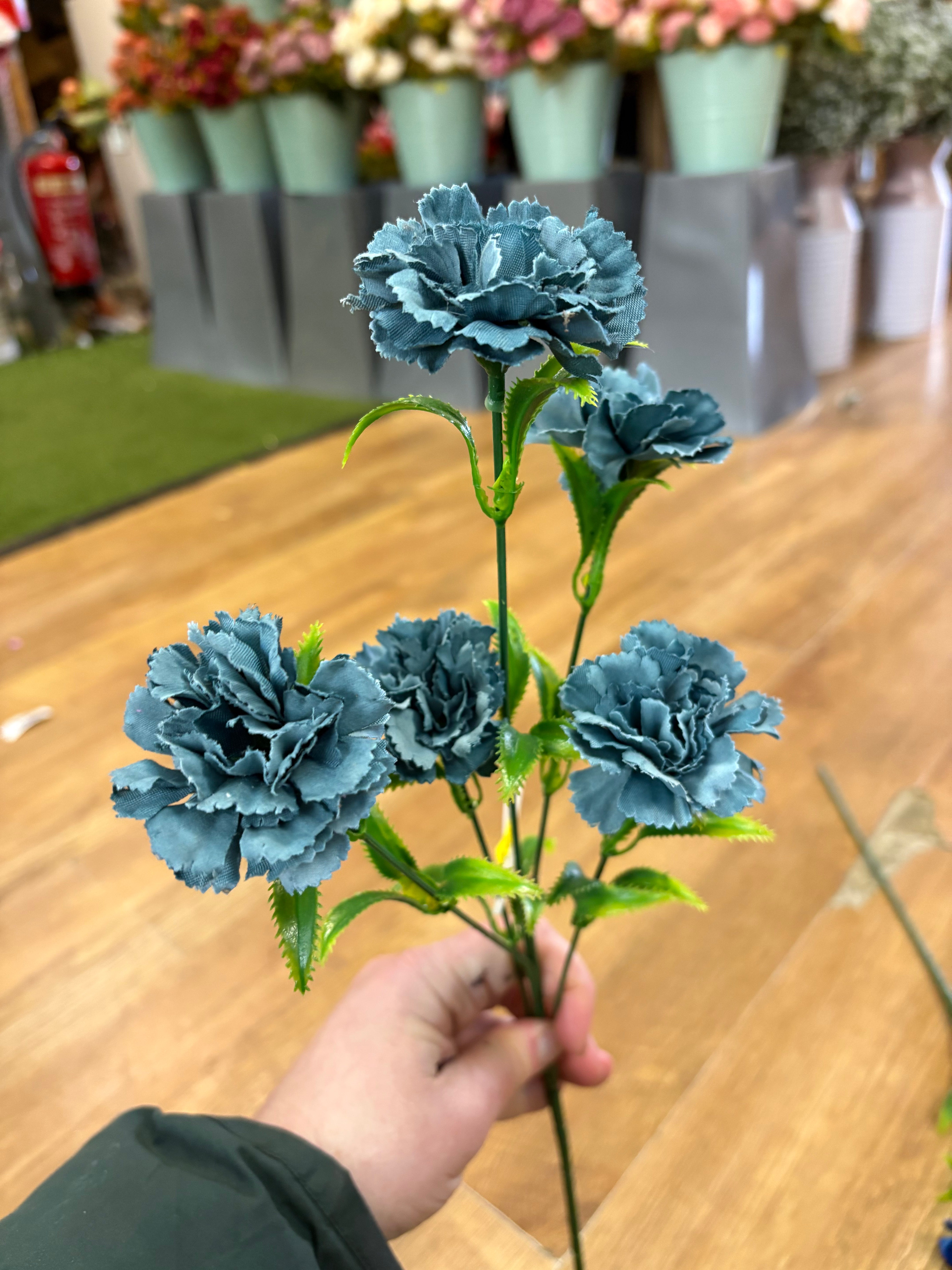 Long stem carnation spray - 2 colours available