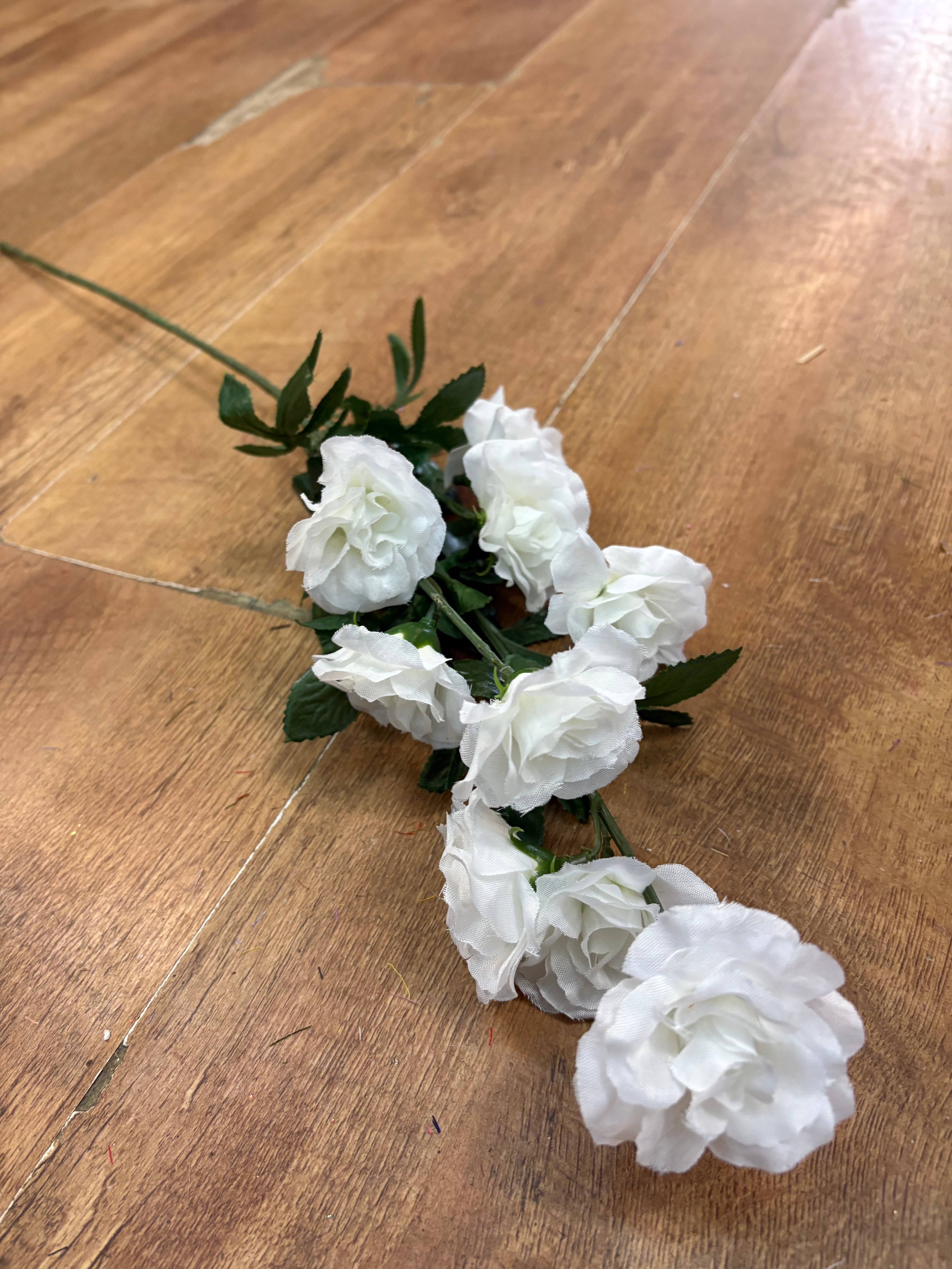 Long stem miniature rose spray - 2 colours available