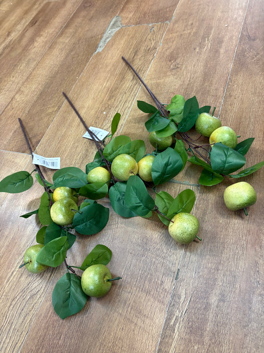 Bundle of 3 green apple stems