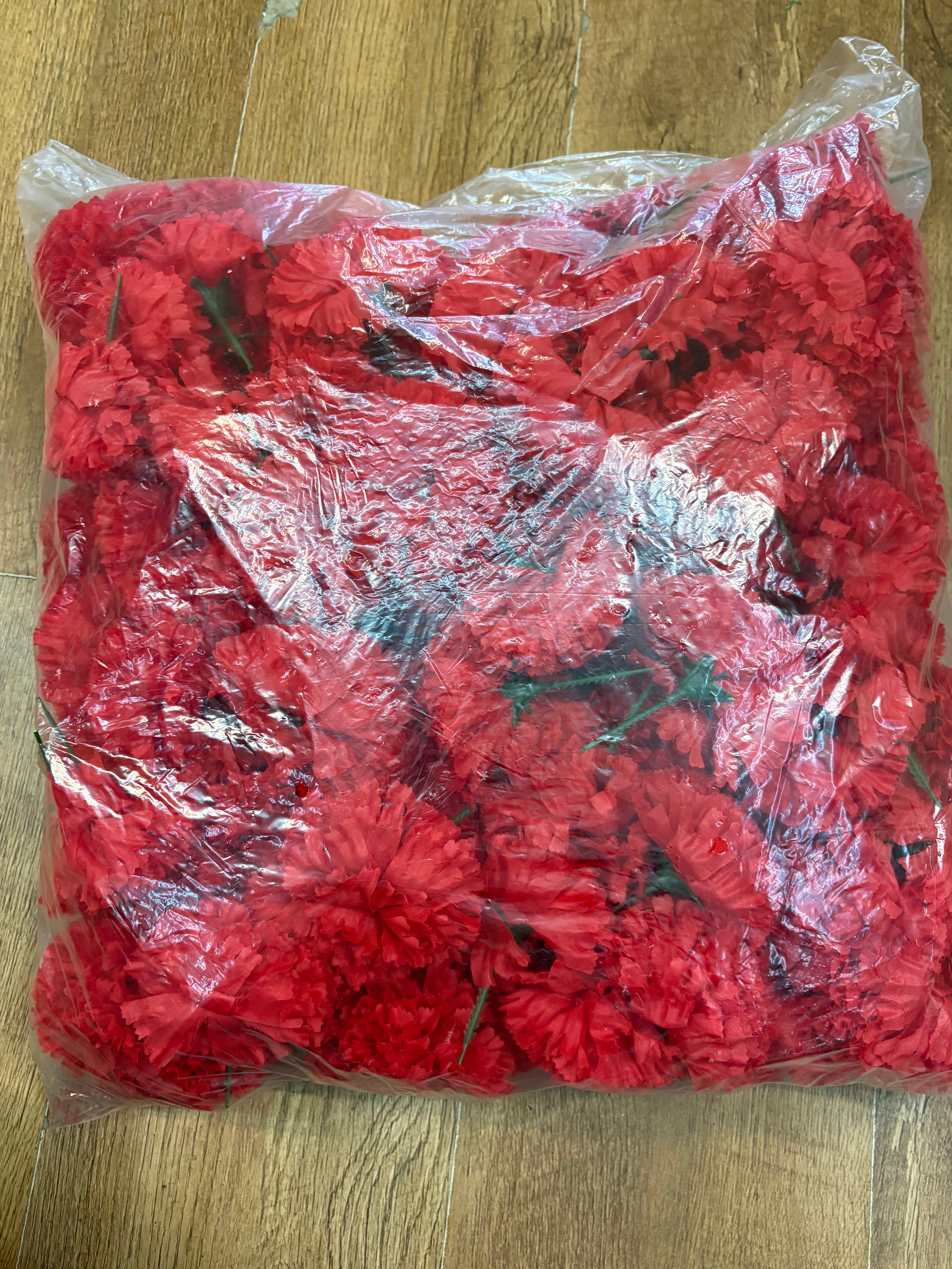 Bag of 144 red carnation picks
