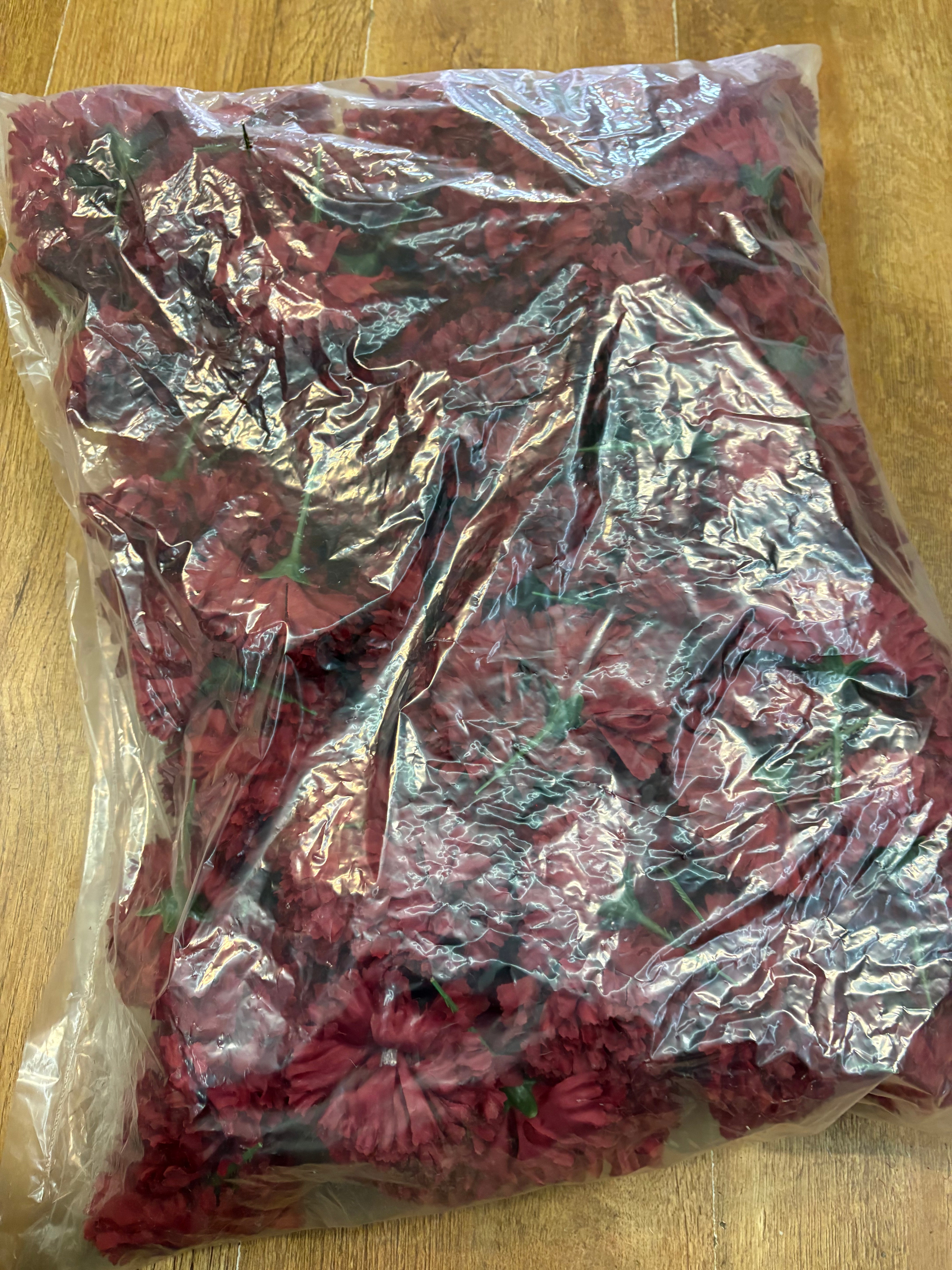 Bag of 144 wine carnation picks
