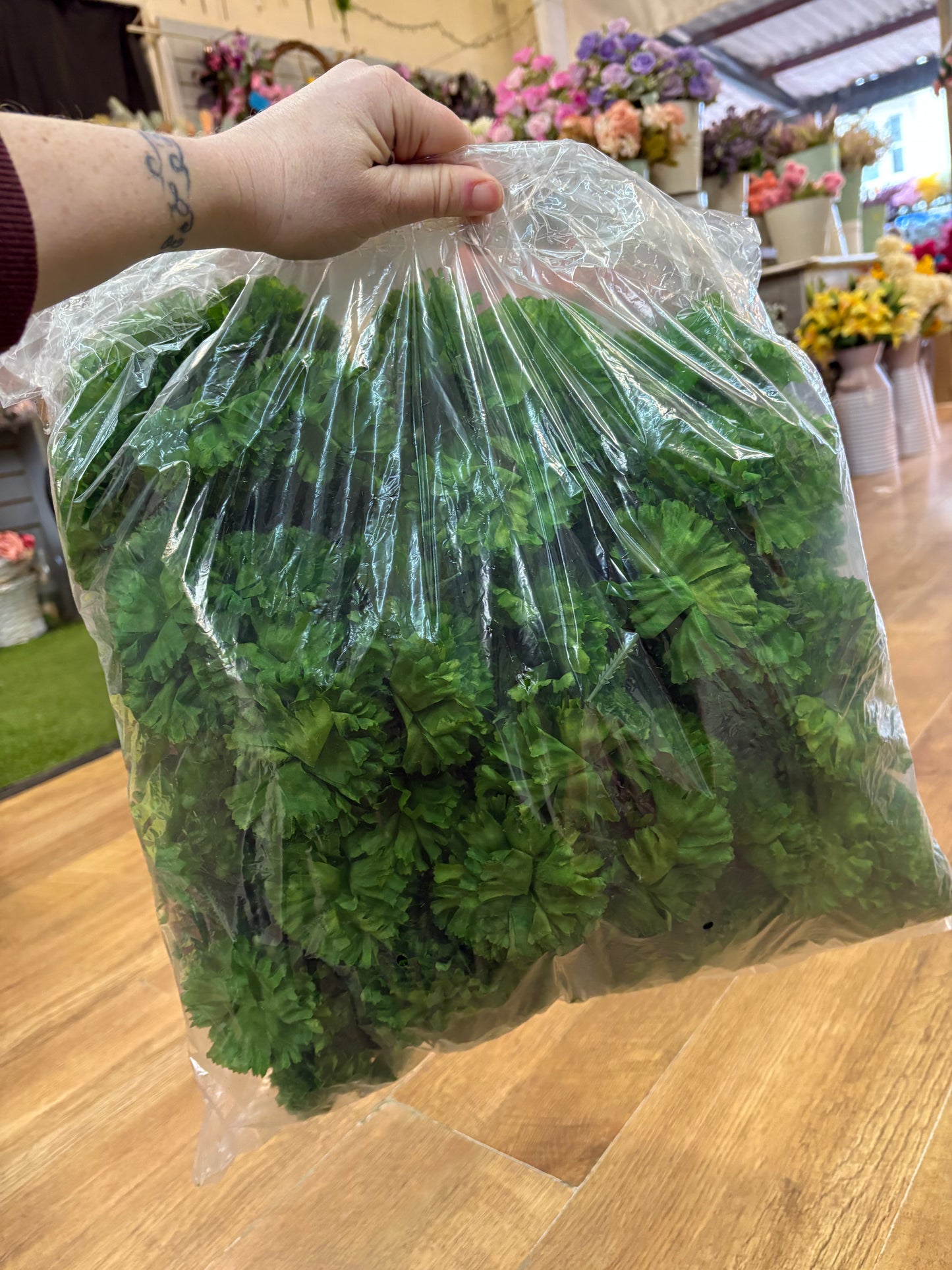 Bag of 144 green carnation picks