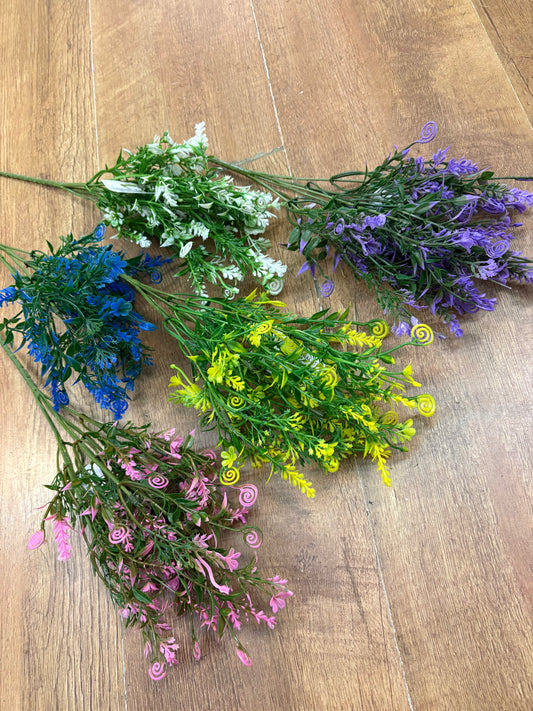 Swirly coloured foliage bunch - 5 colours available
