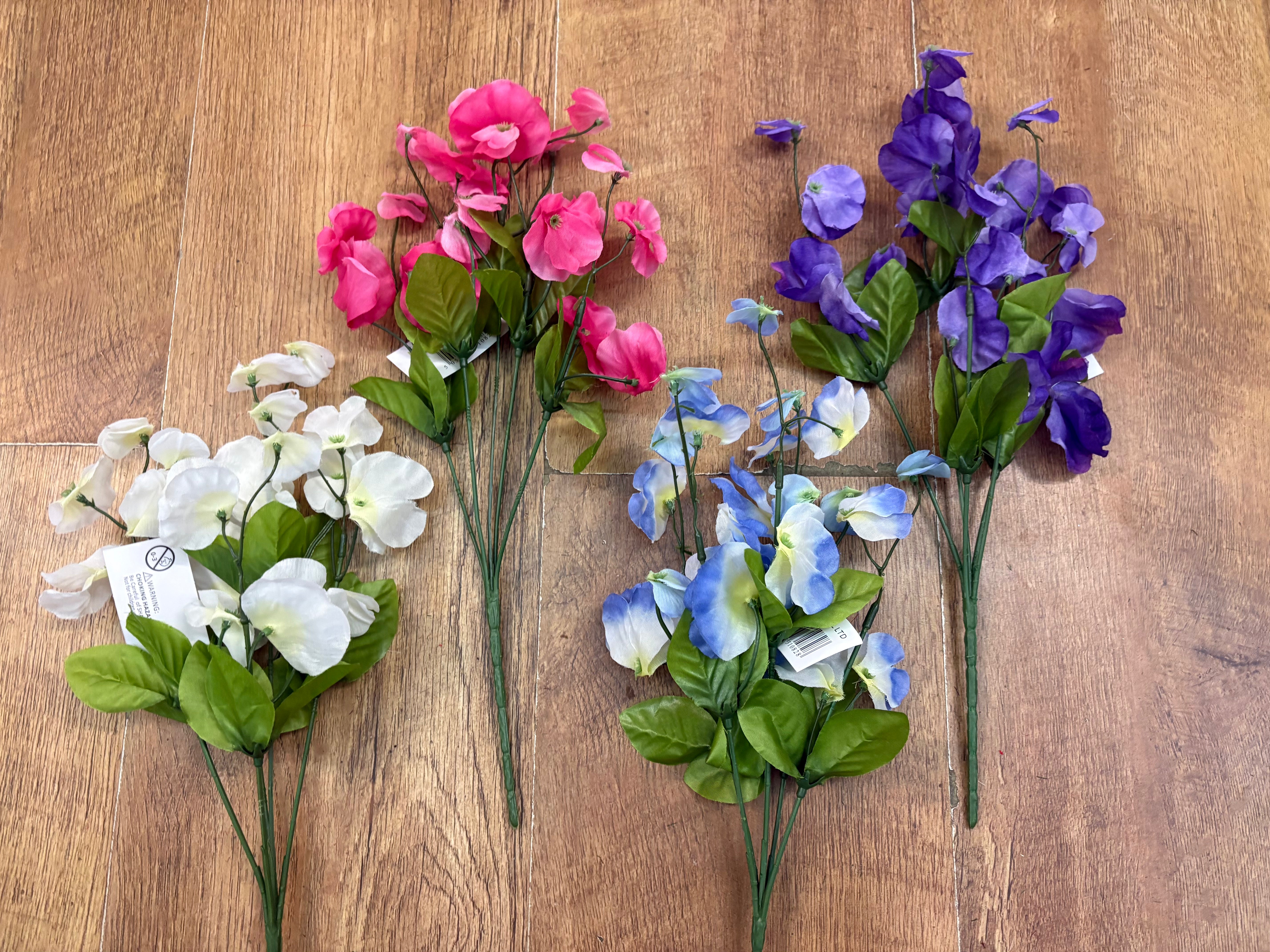 Sweet pea bunch - 4 colours available