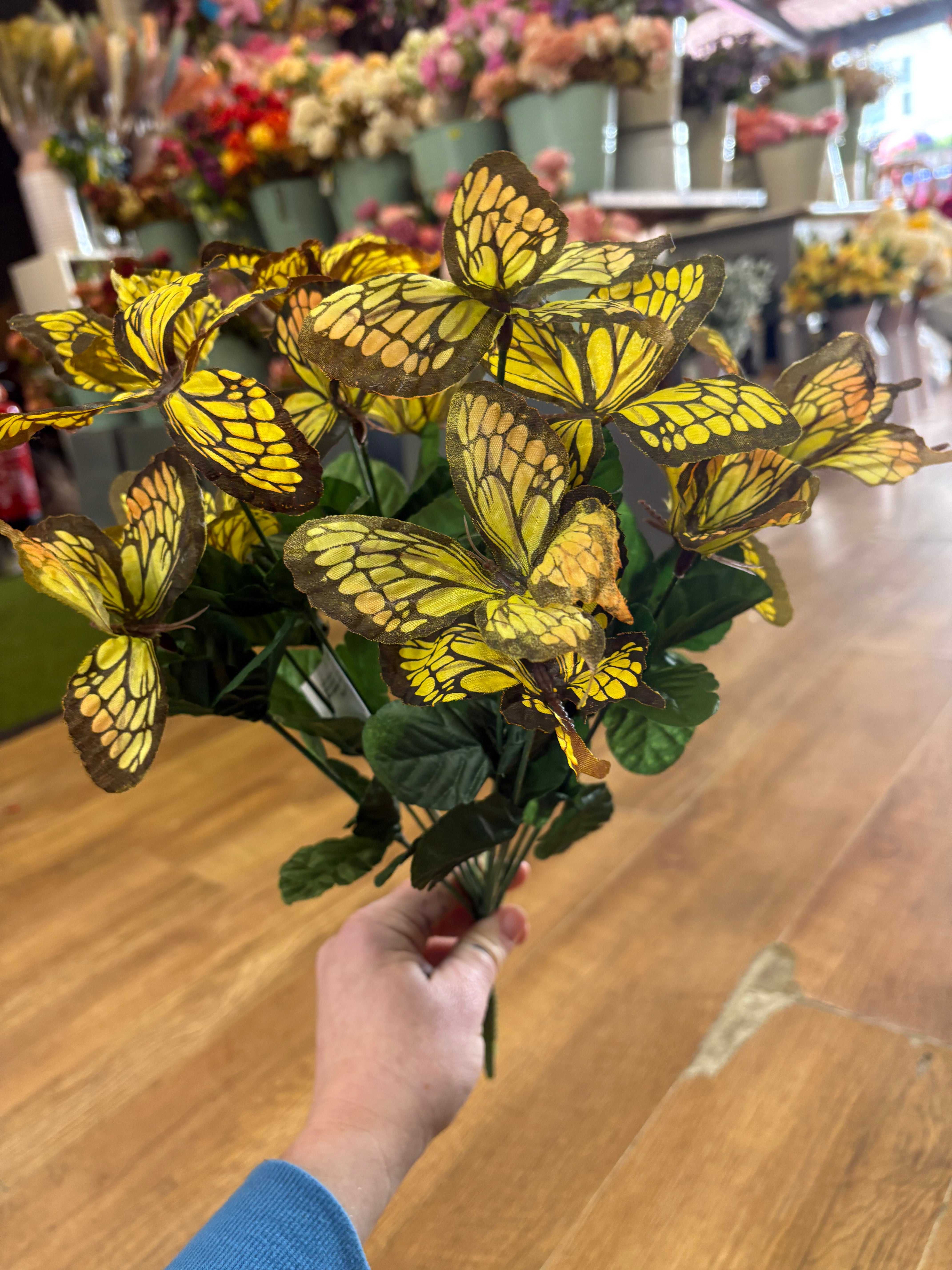 Bundle of 2 big bunches of mixed yellow butterflies