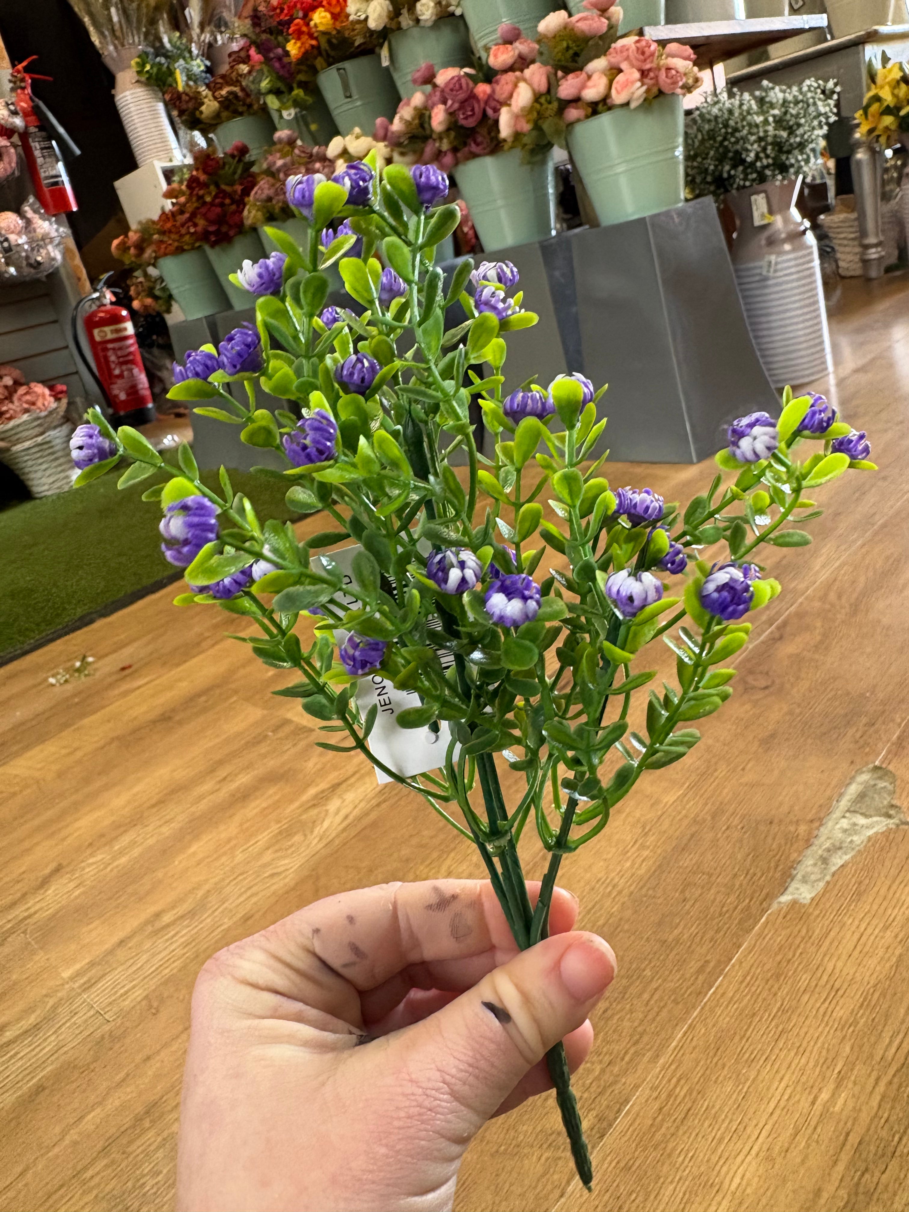 Plastic gypsophila bunch - 5 colours available