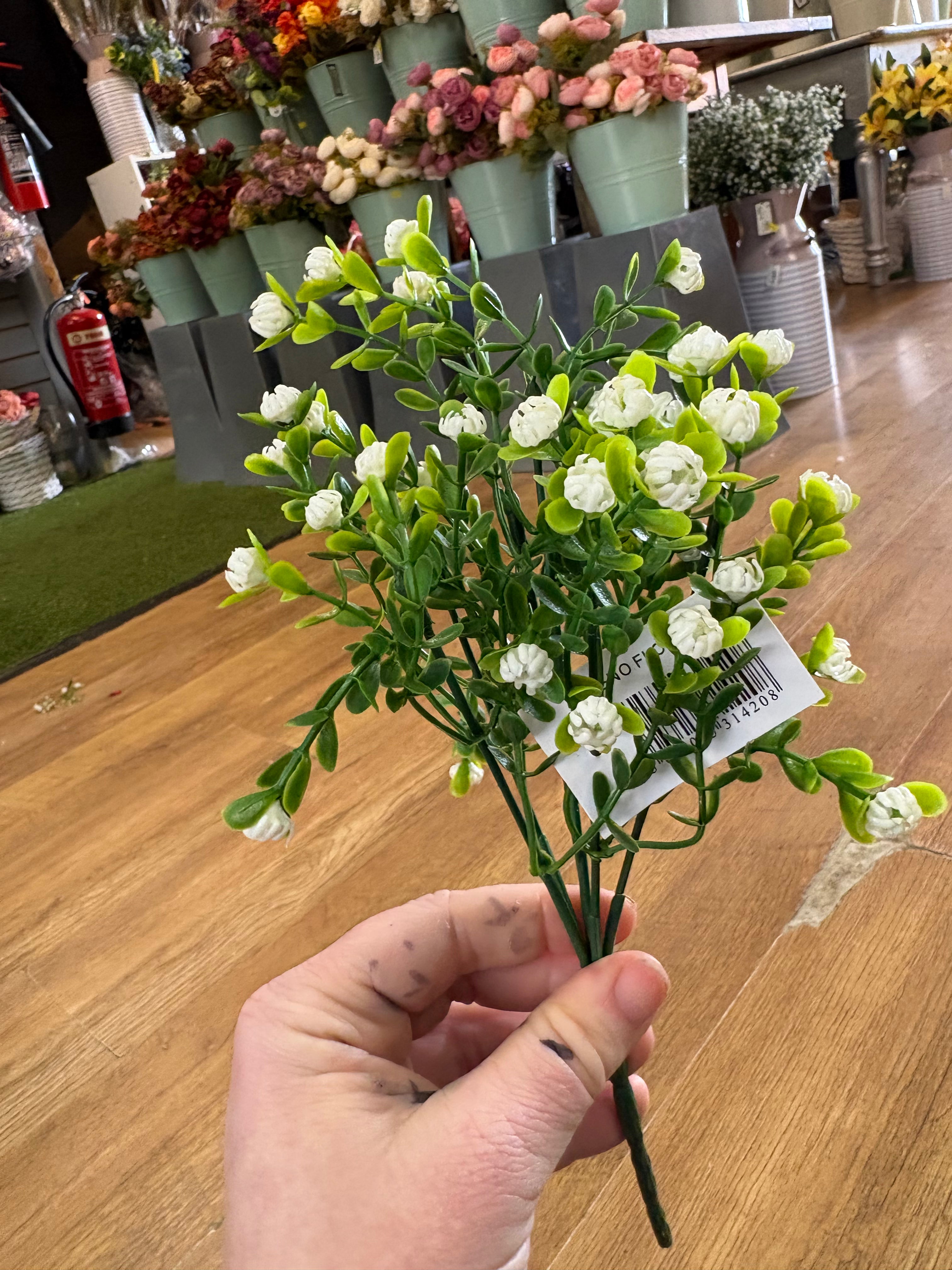 Plastic gypsophila bunch - 5 colours available