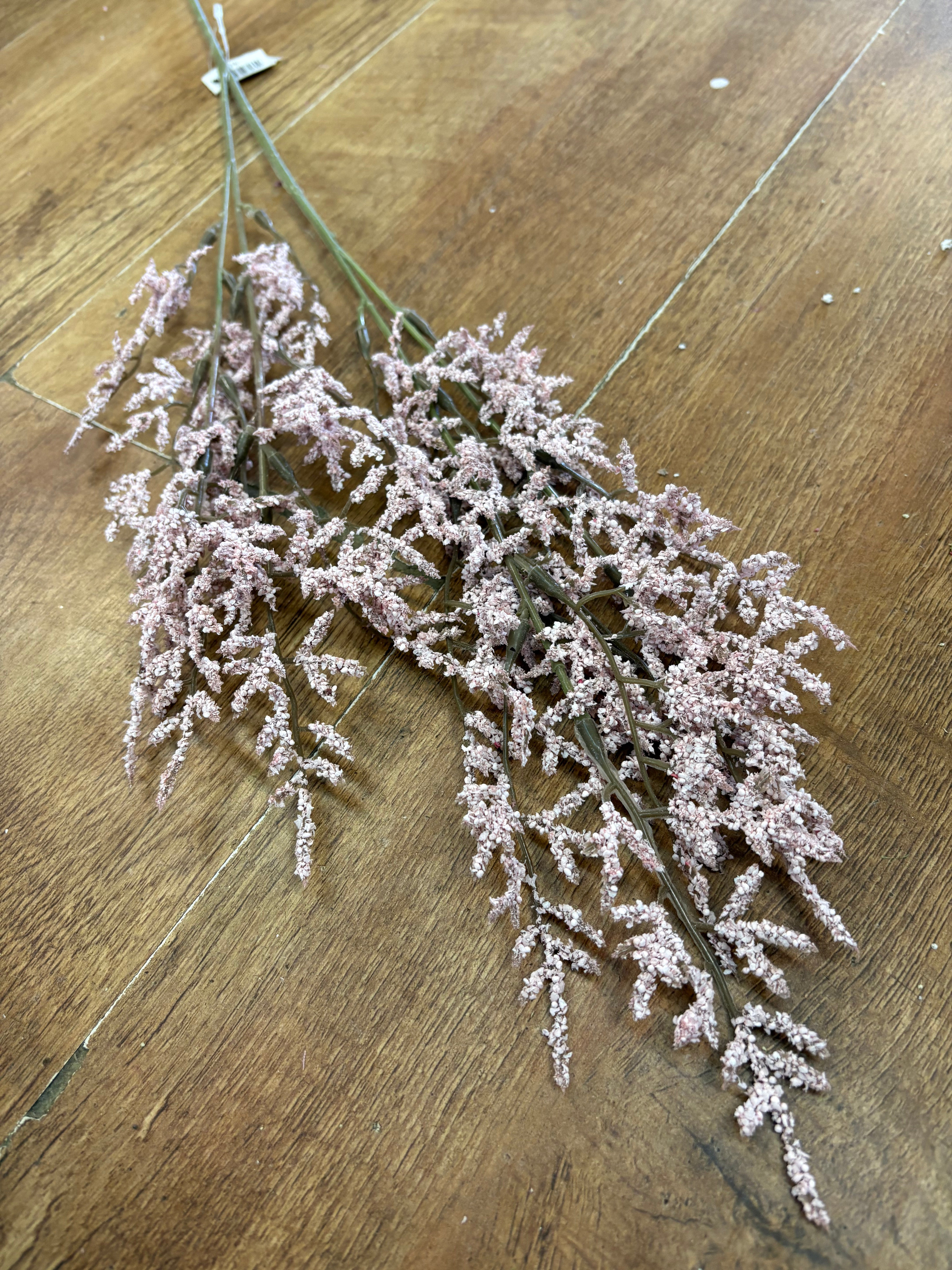 Pale pink limonium spray