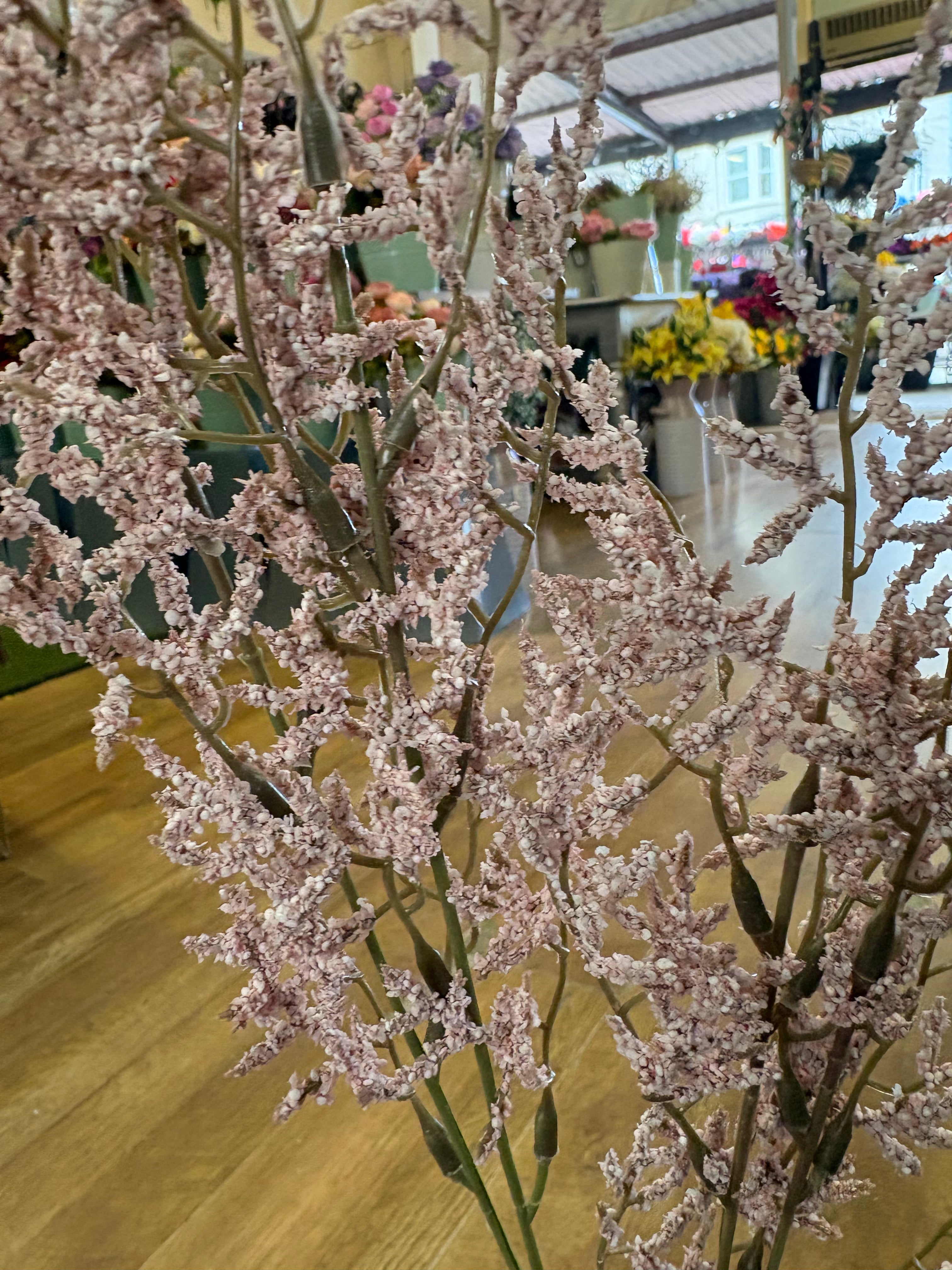 Pale pink limonium spray
