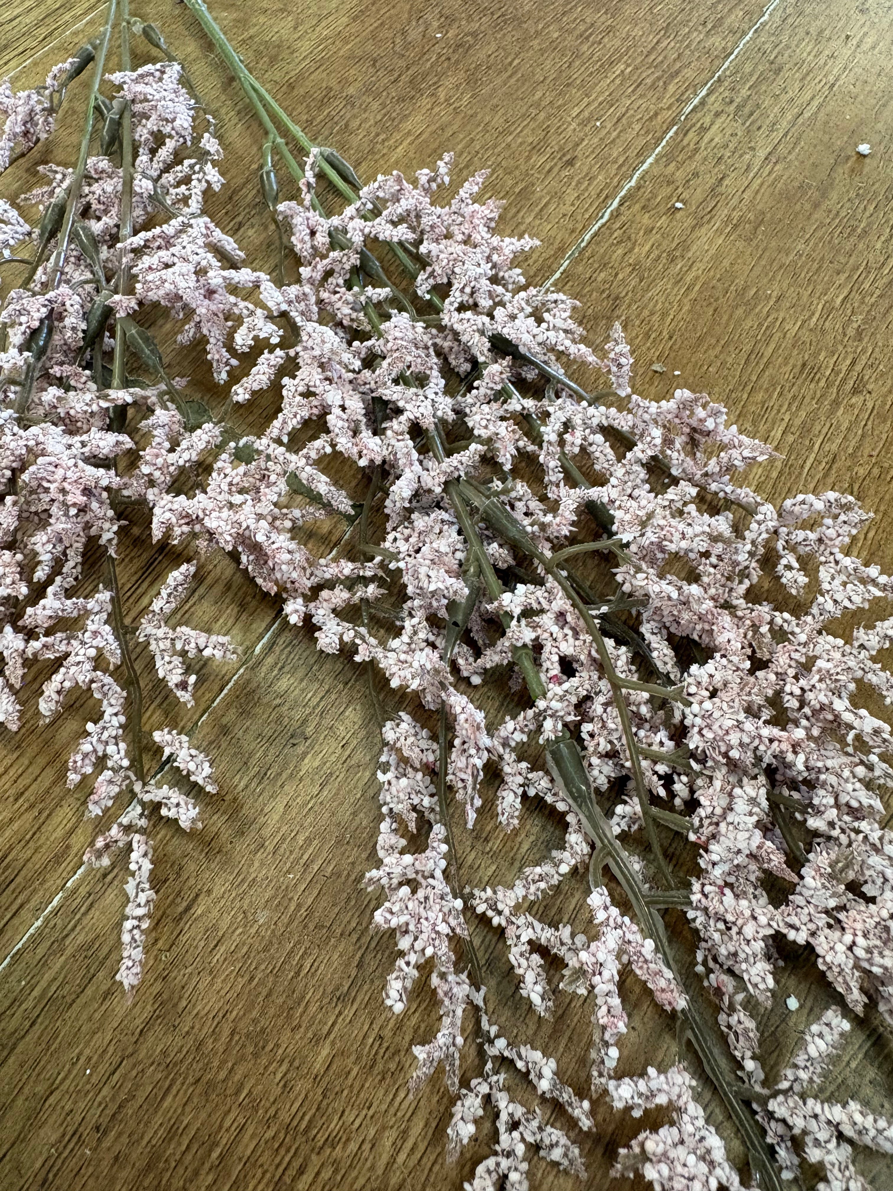 Pale pink limonium spray