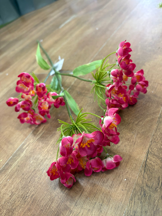 Long stem hot pink fairybell allium spray