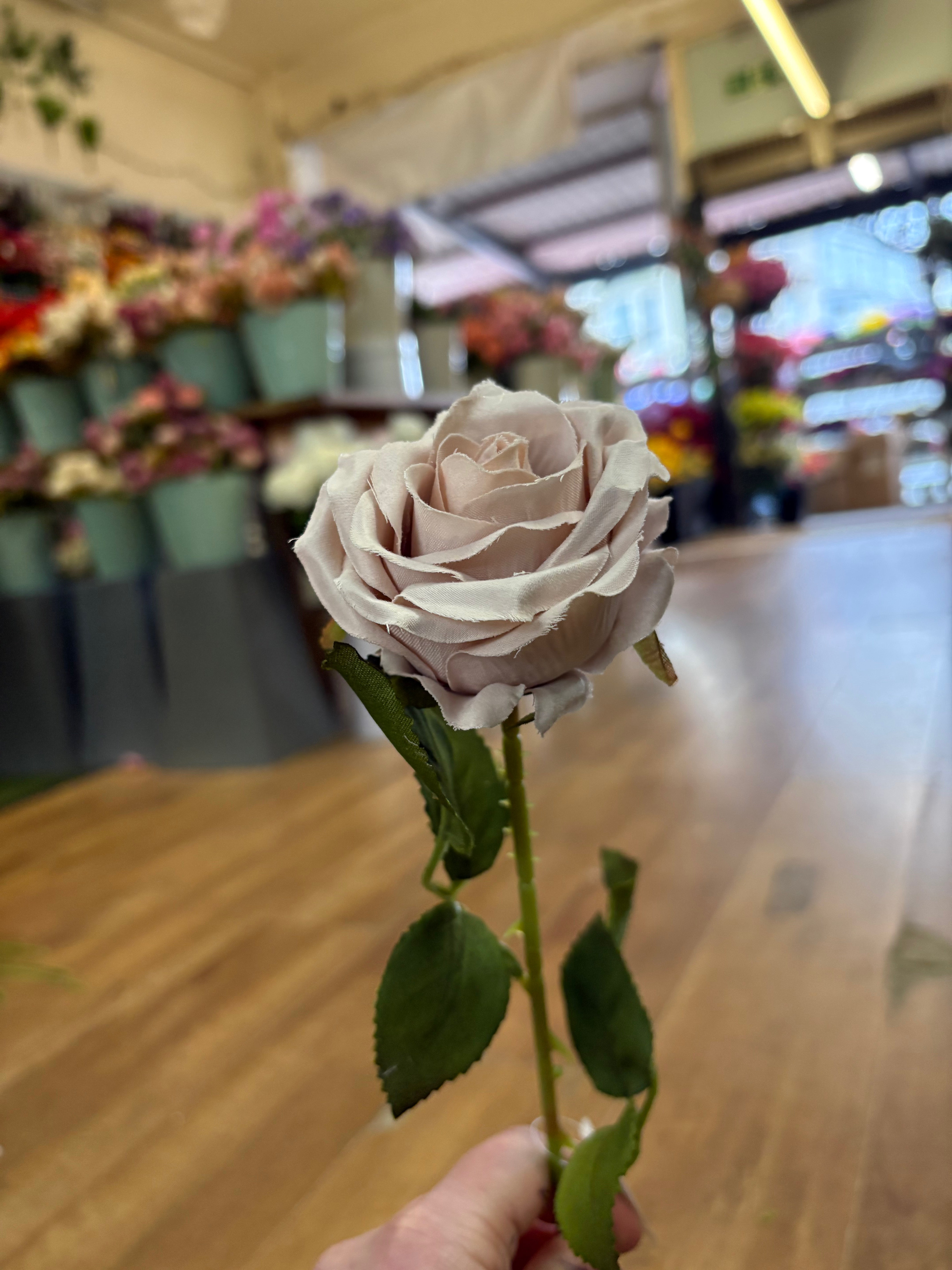 Long stem nude Amira rose (head approx 8cm)
