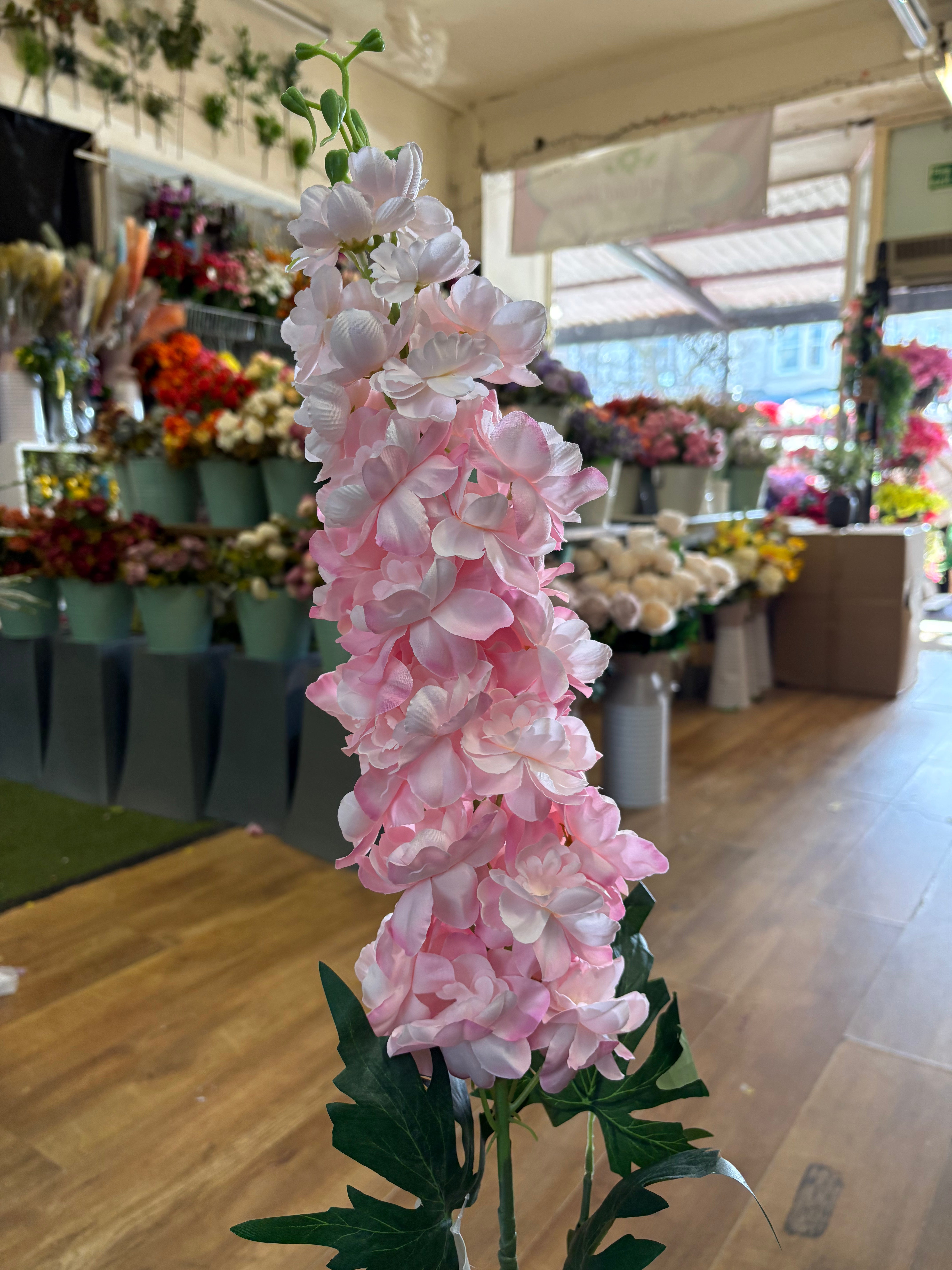 110cm tall mixed pink large delphinium stem