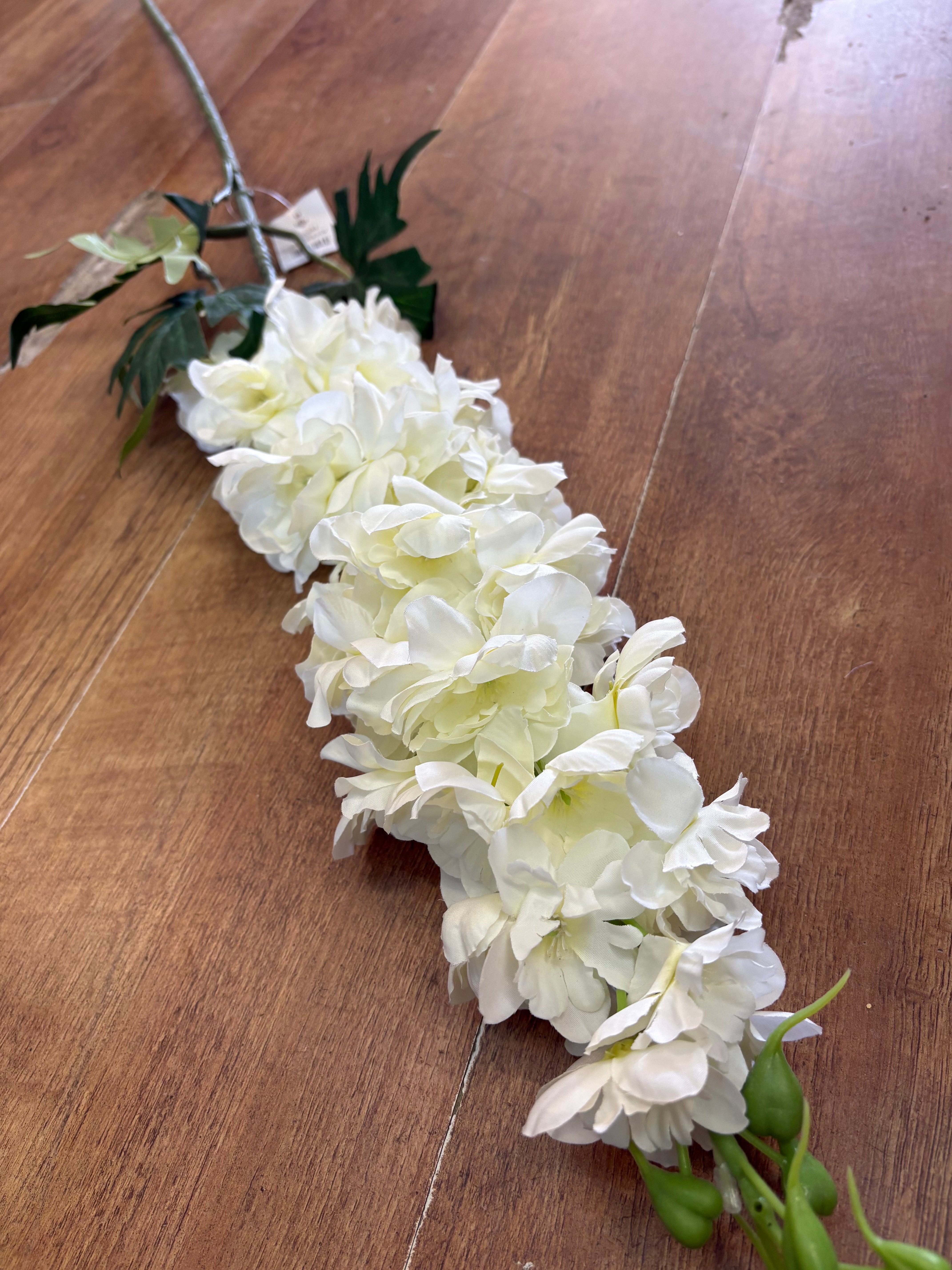 110cm tall cream large delphinium stem
