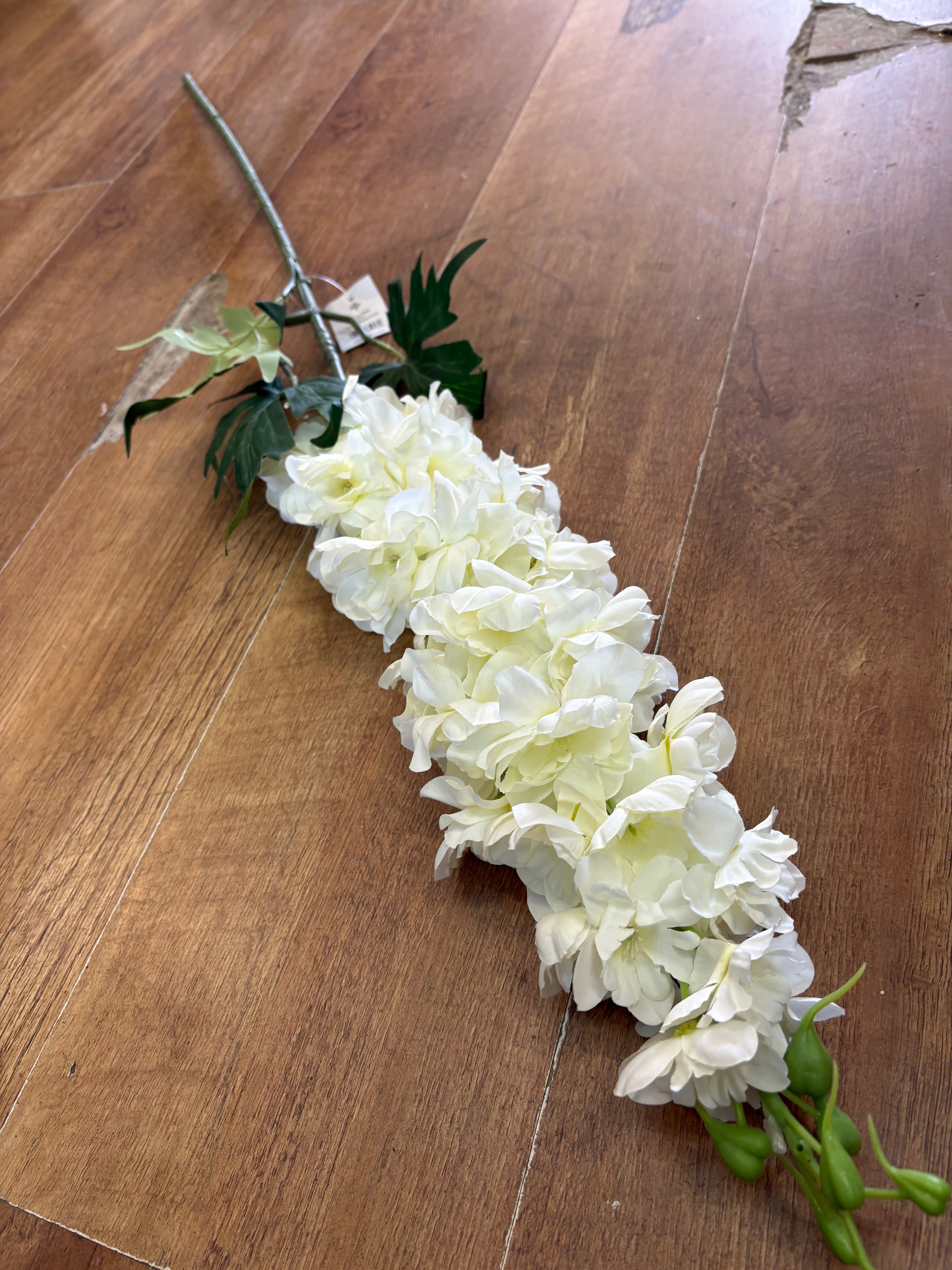 110cm tall cream large delphinium stem
