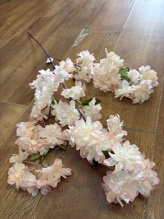 99cm tall peach blush blossom spray