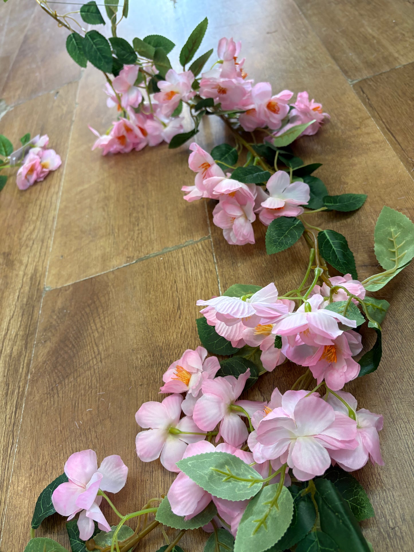 160cm pink cherry blossom and foliage garland