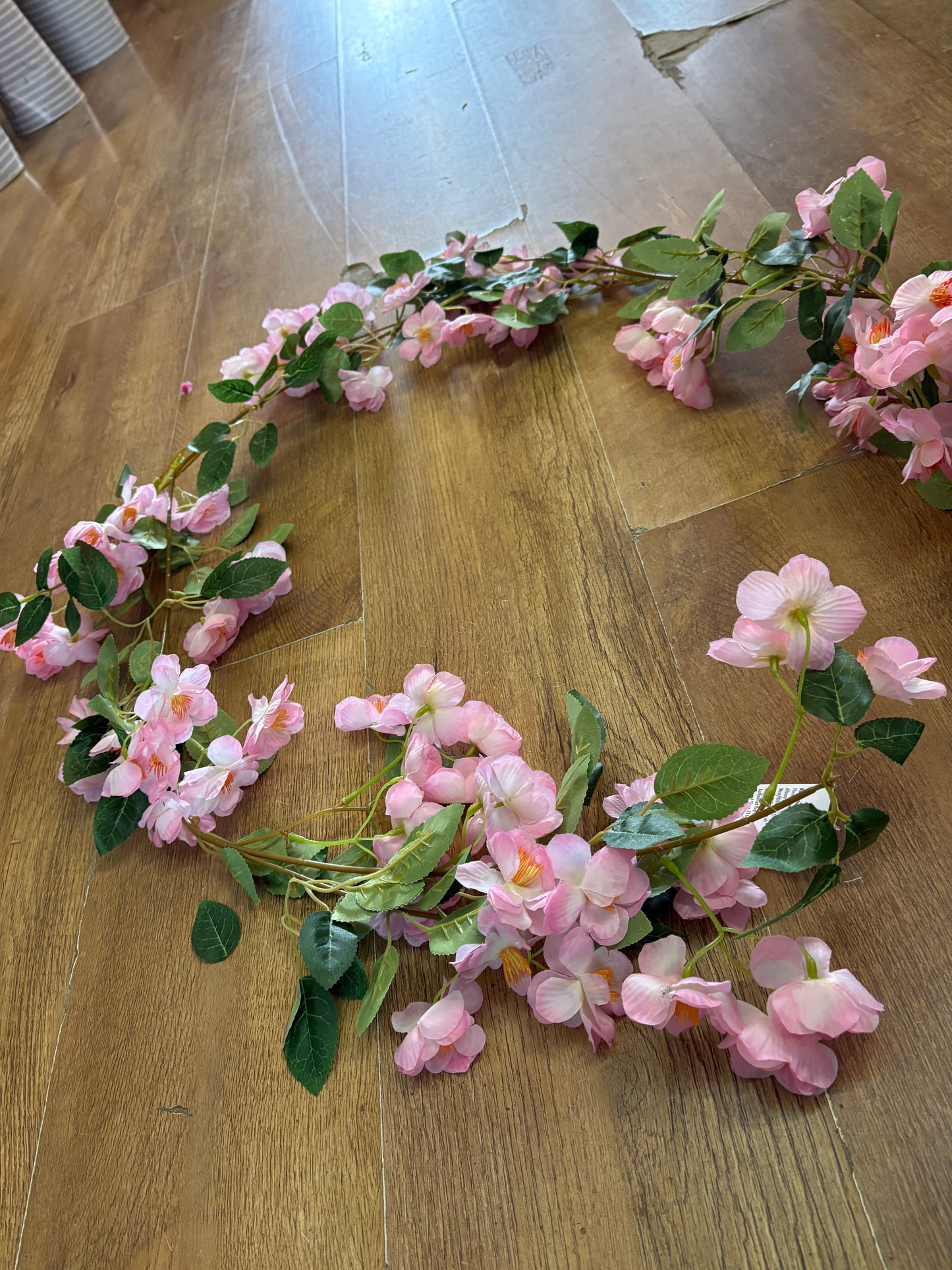 160cm pink cherry blossom and foliage garland