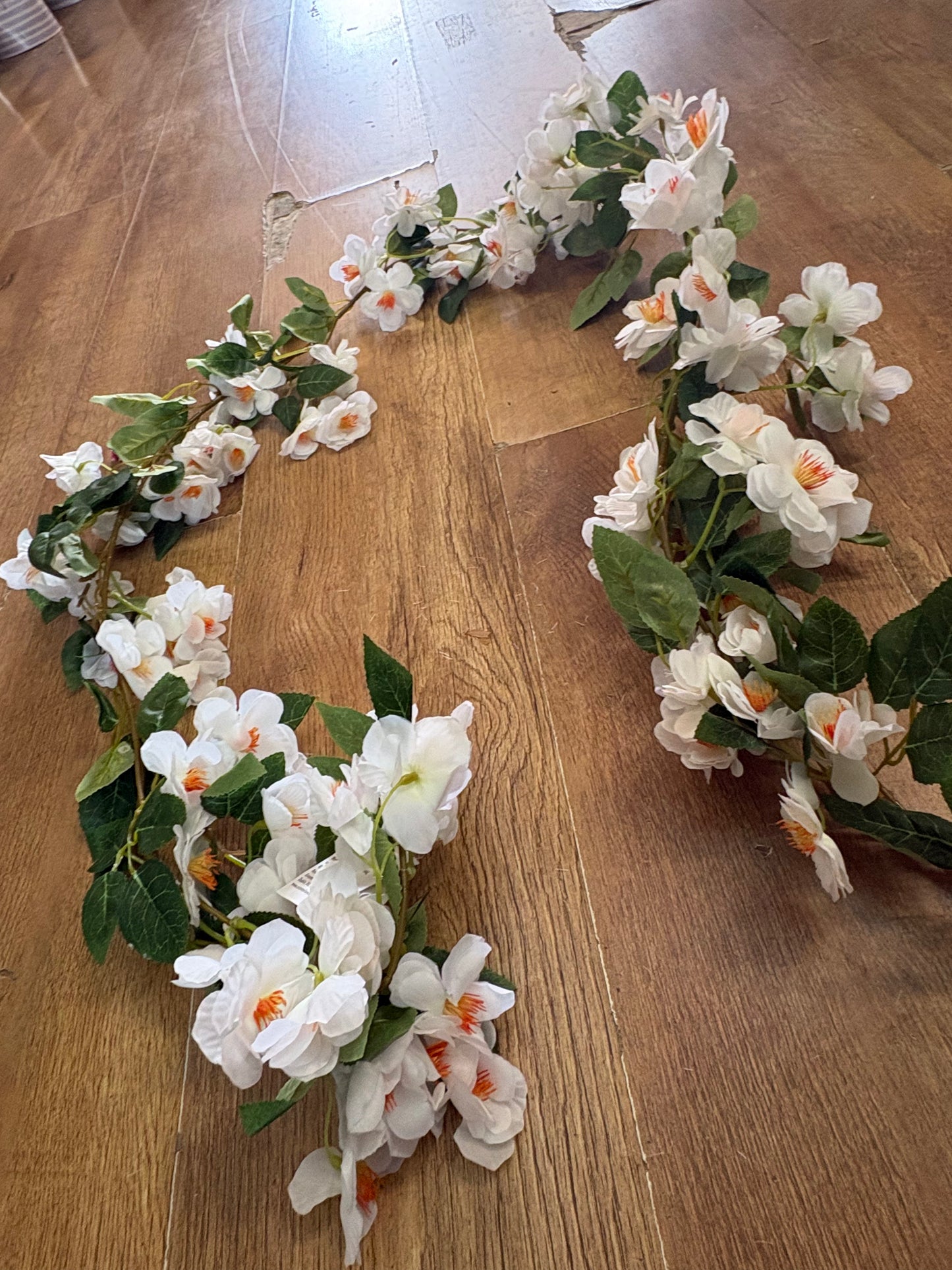 160cm ivory cherry blossom and foliage garland