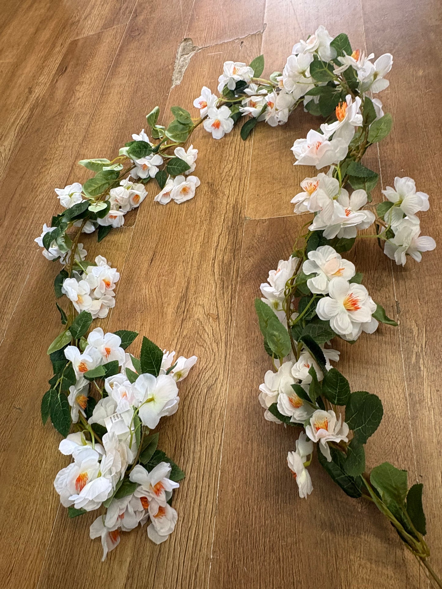 160cm ivory cherry blossom and foliage garland