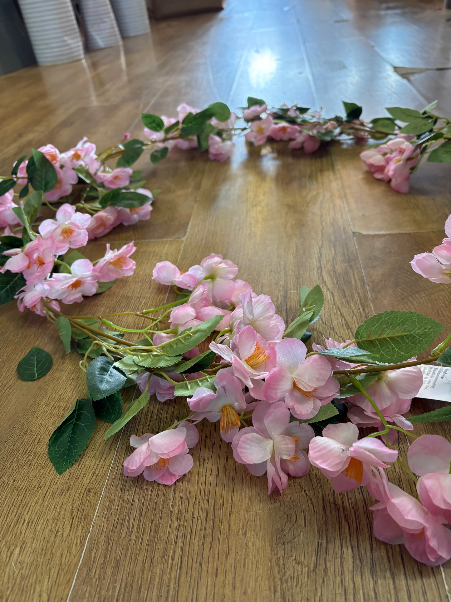 160cm pink cherry blossom and foliage garland