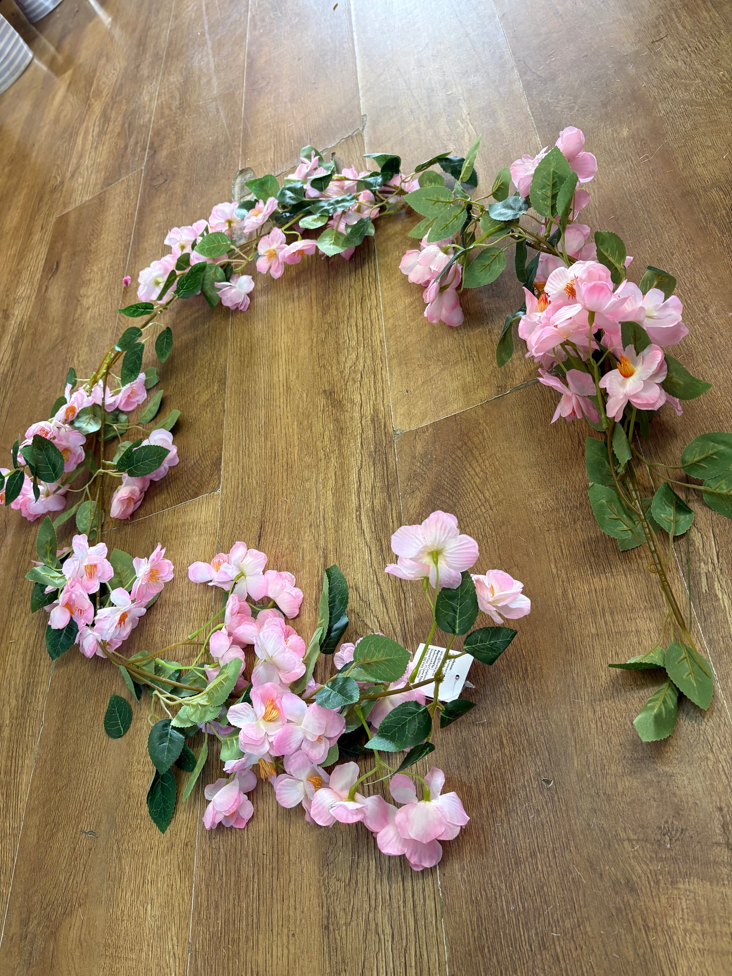 160cm pink cherry blossom and foliage garland