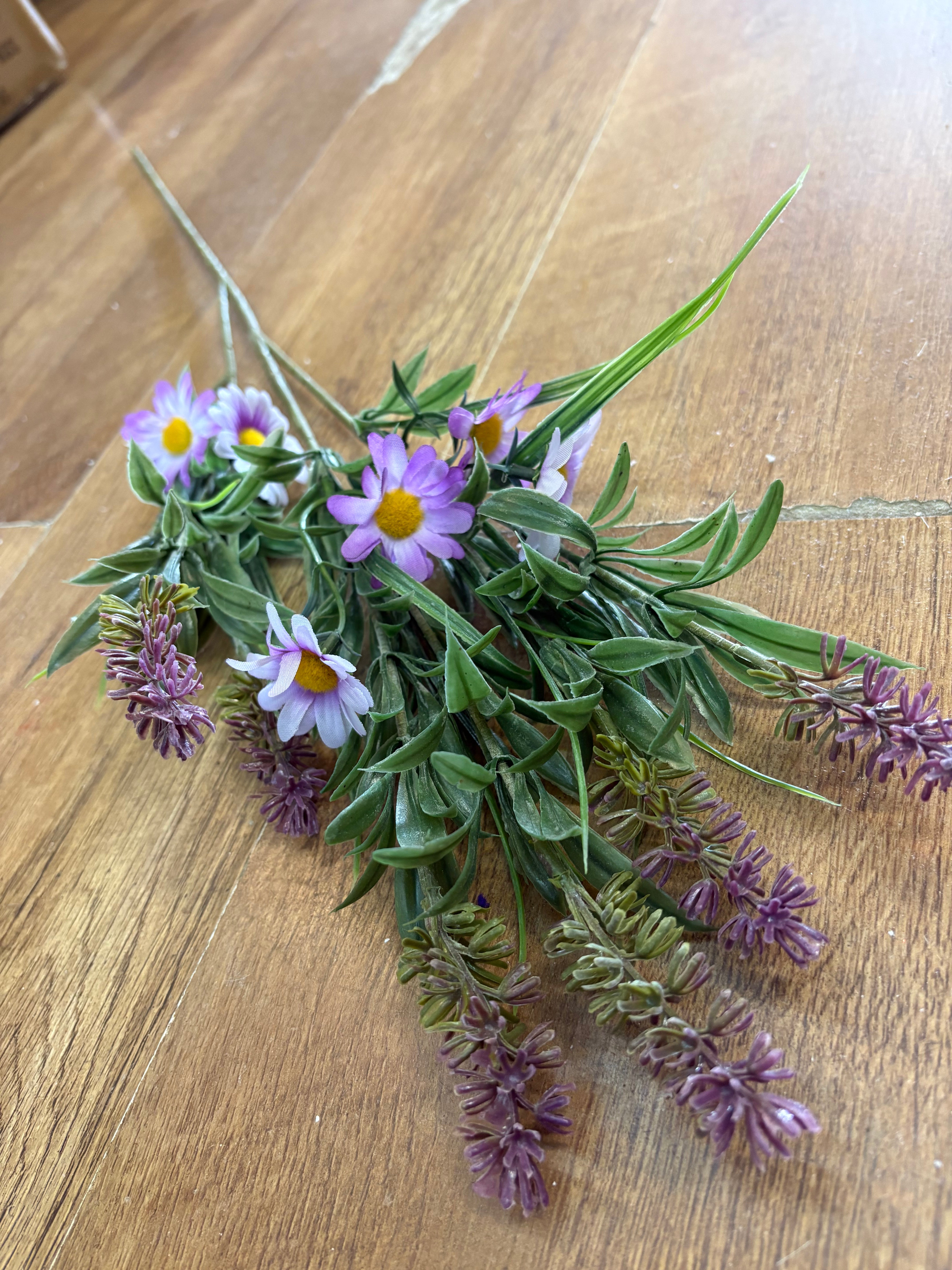 Long stem lavender and wildflower spray