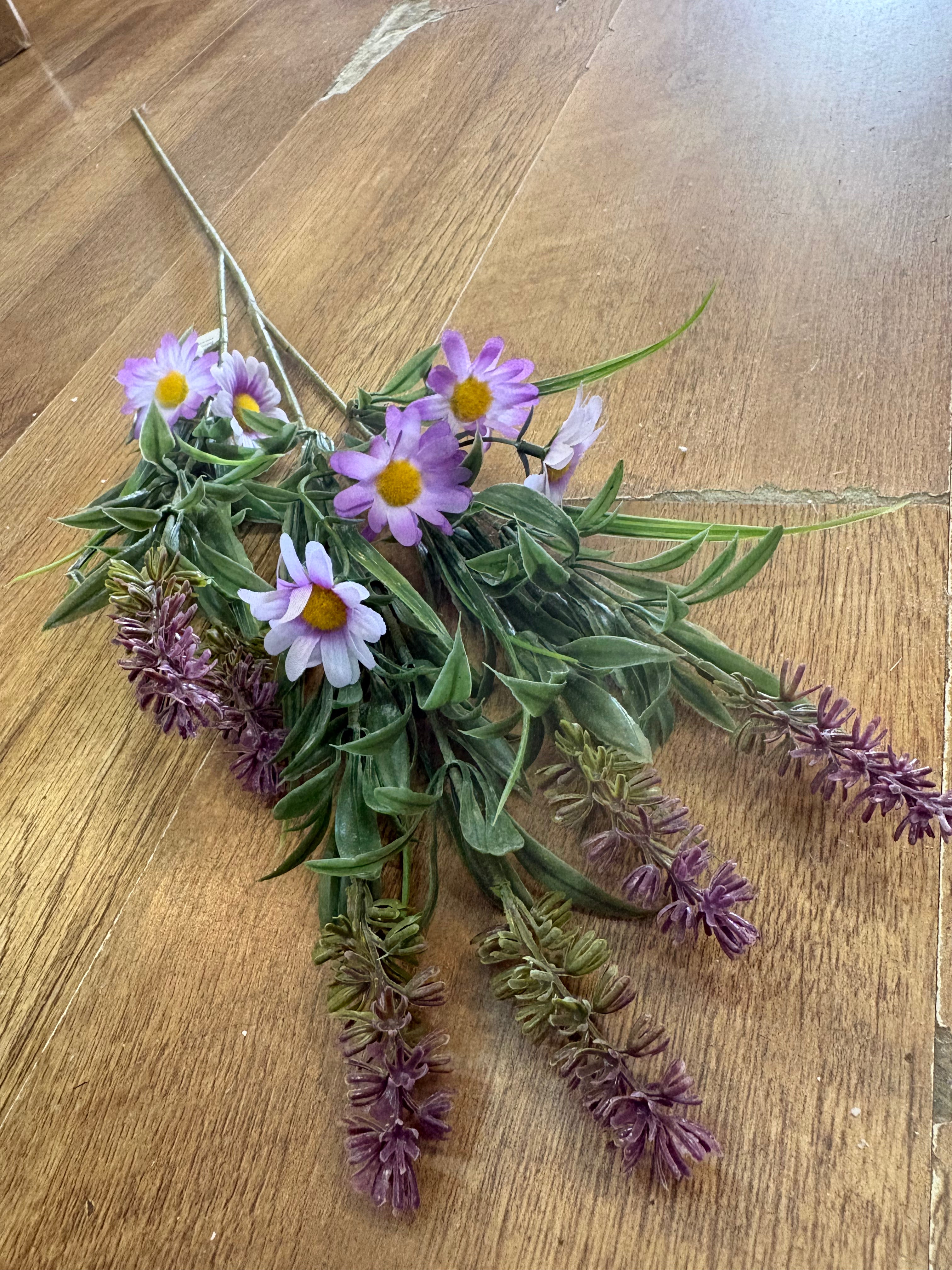 Long stem lavender and wildflower spray