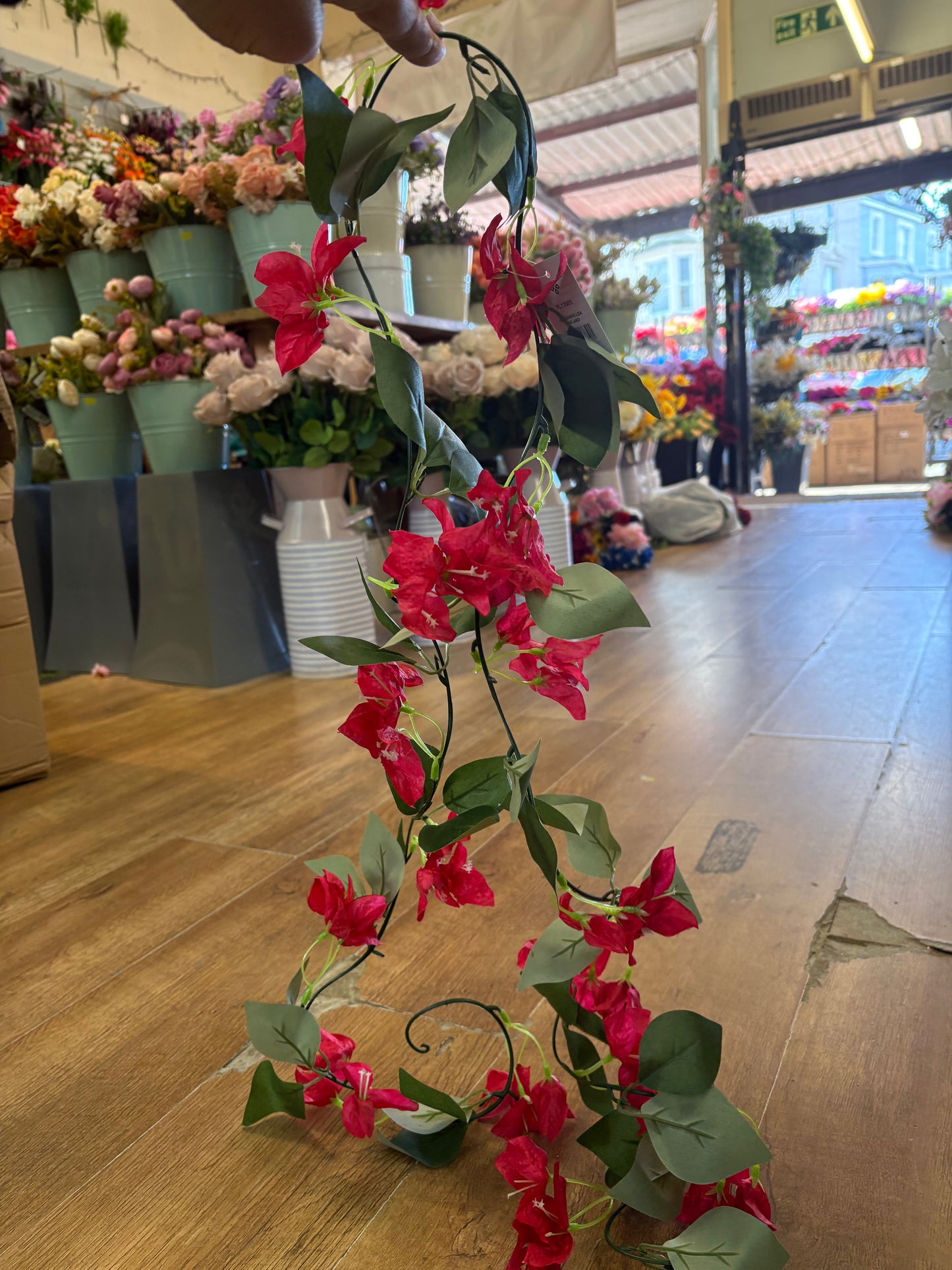 180cm red Bougainvillea garland