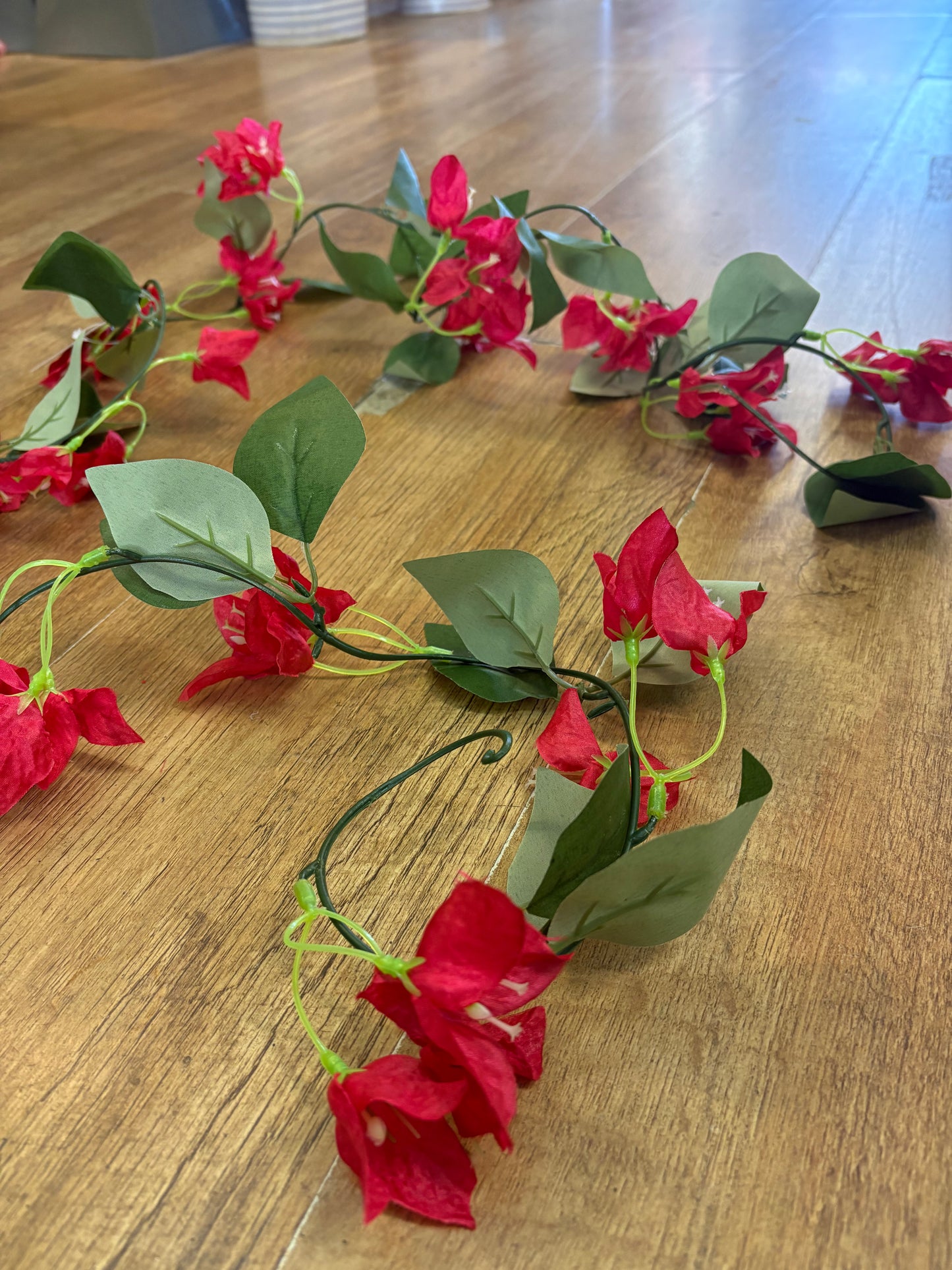180cm red Bougainvillea garland