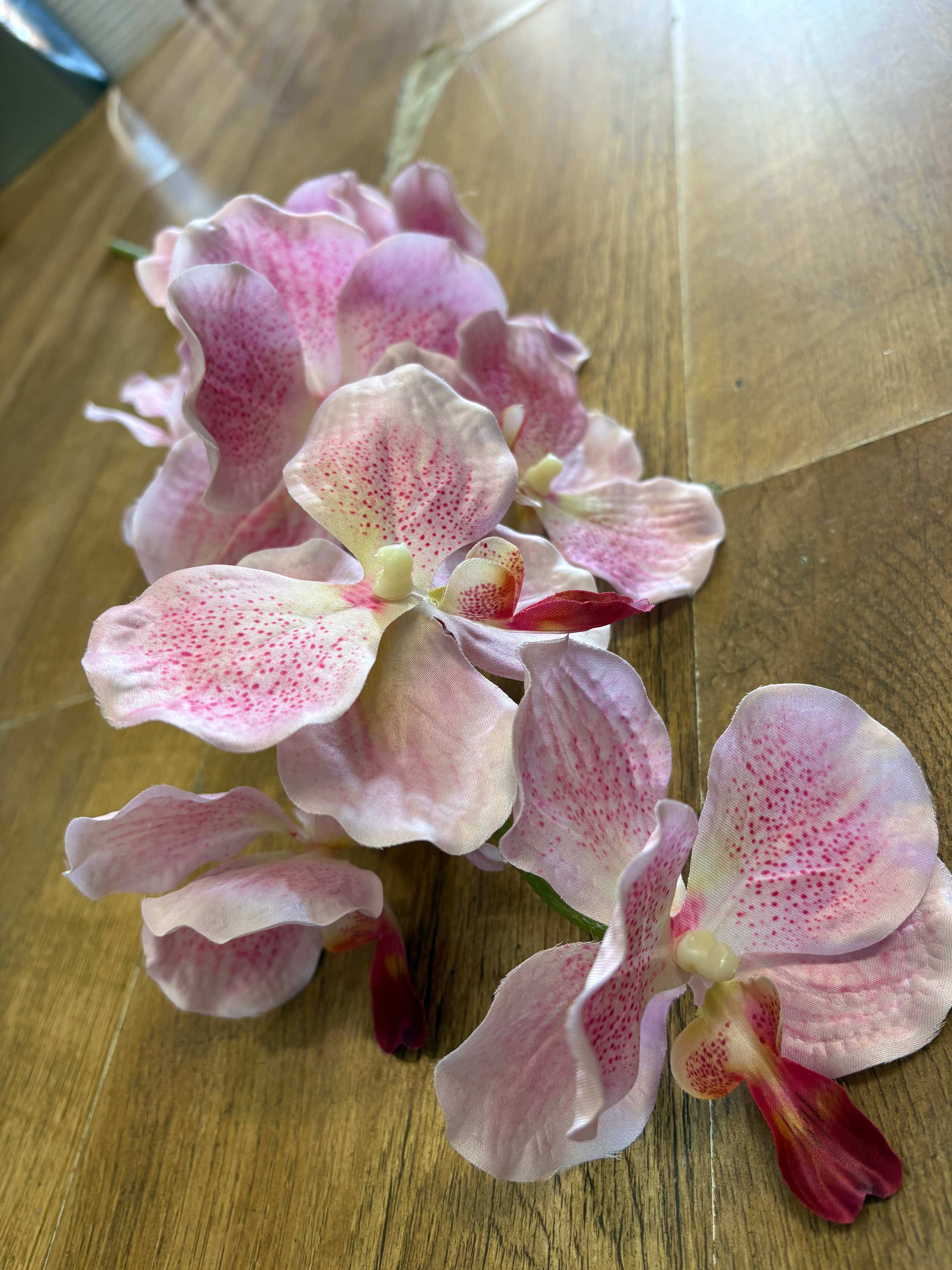 98cm tall mixed pink orchid stem