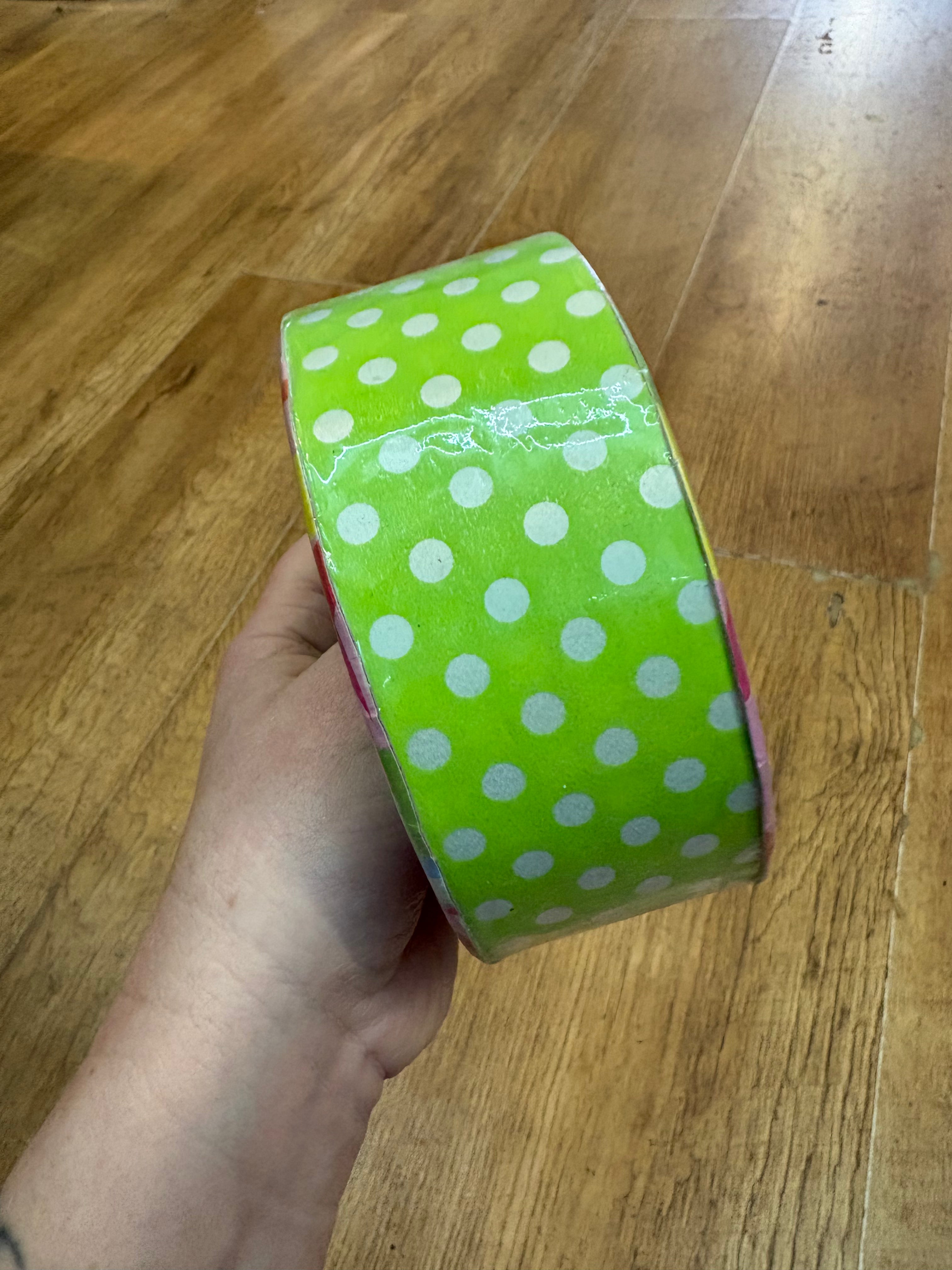 50m roll of Polka Dot Poly ribbon - 6 colours available