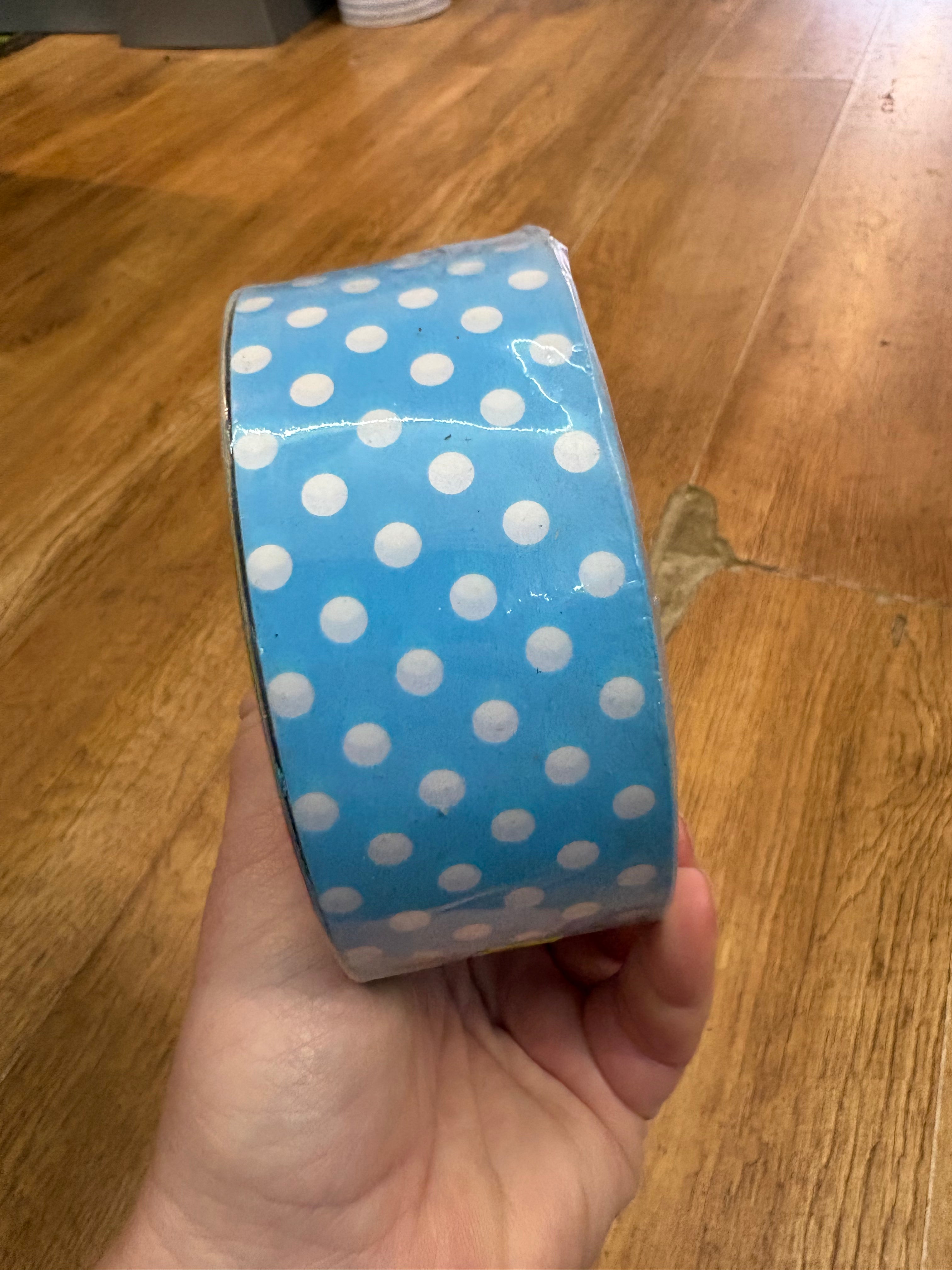 50m roll of Polka Dot Poly ribbon - 6 colours available