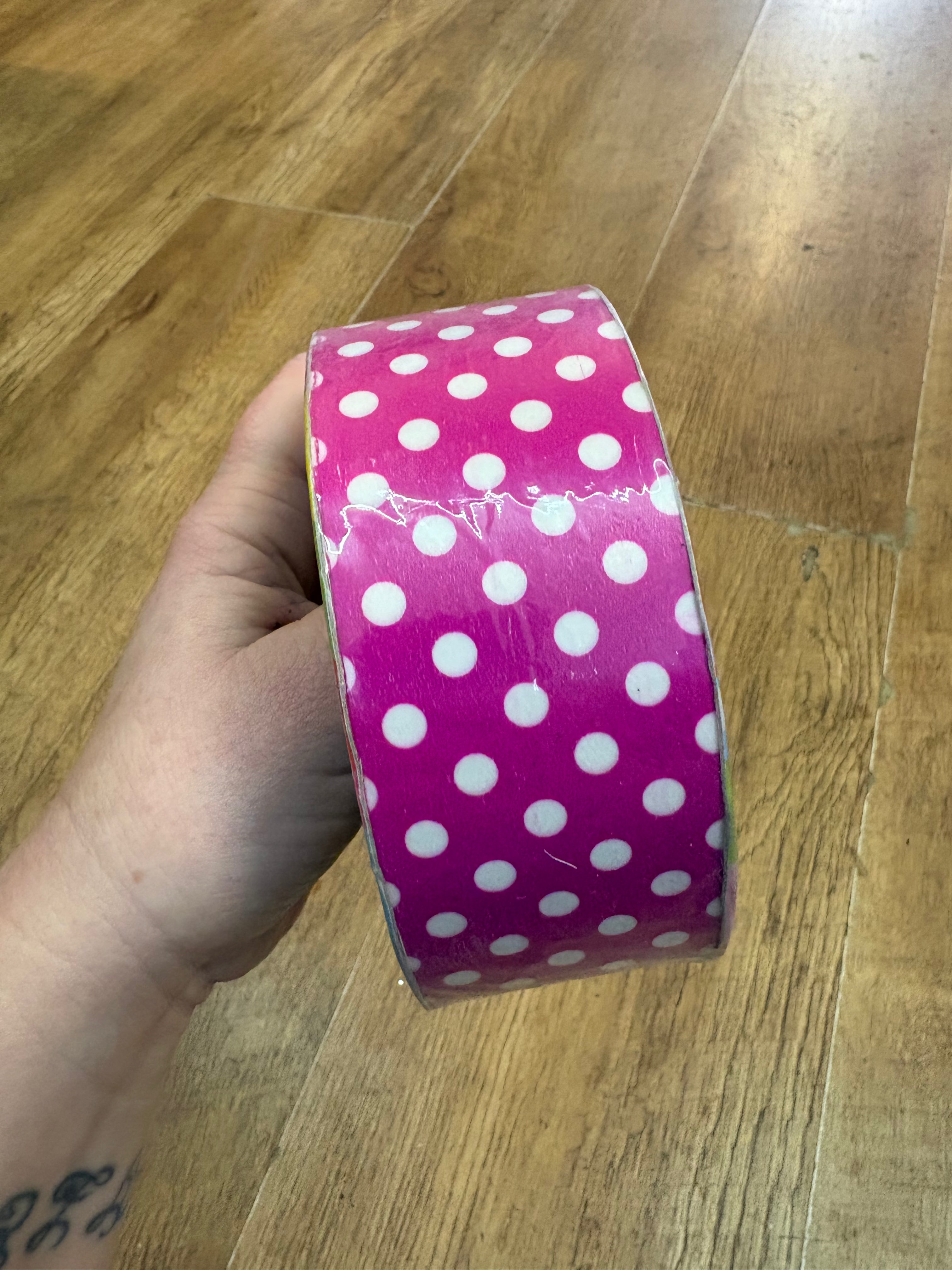 50m roll of Polka Dot Poly ribbon - 6 colours available
