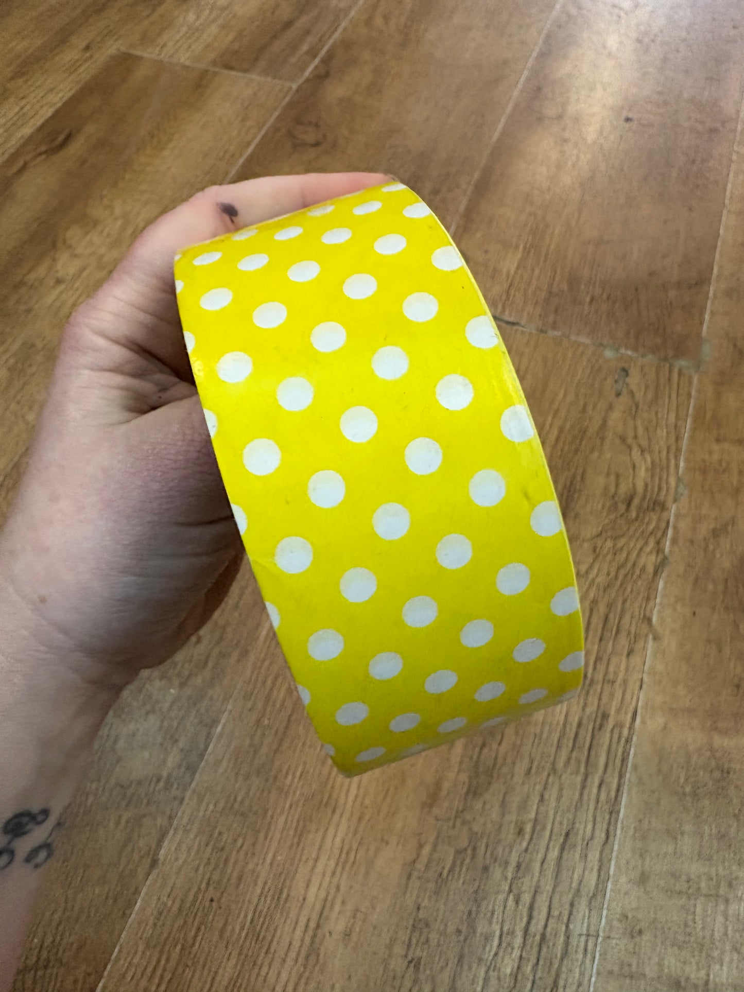 50m roll of Polka Dot Poly ribbon - 6 colours available
