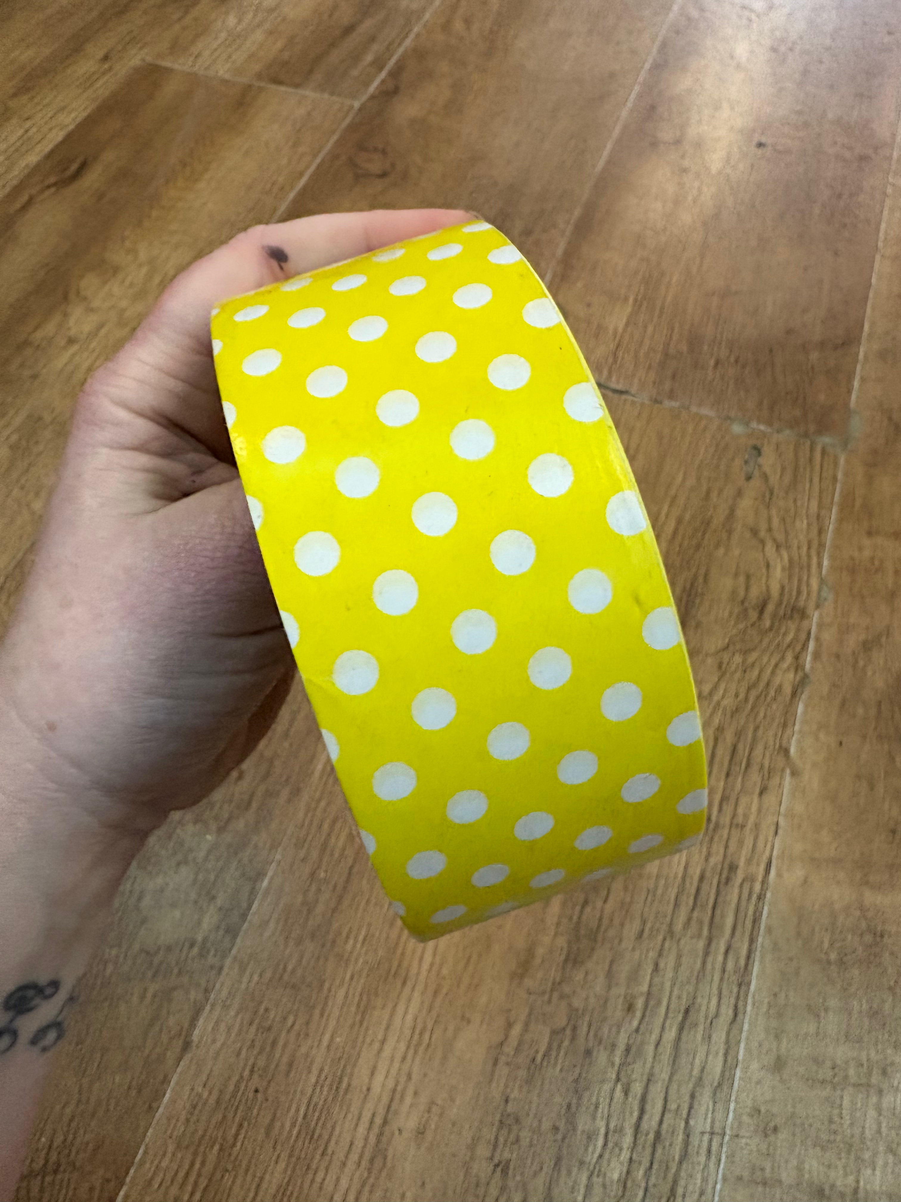50m roll of Polka Dot Poly ribbon - 6 colours available