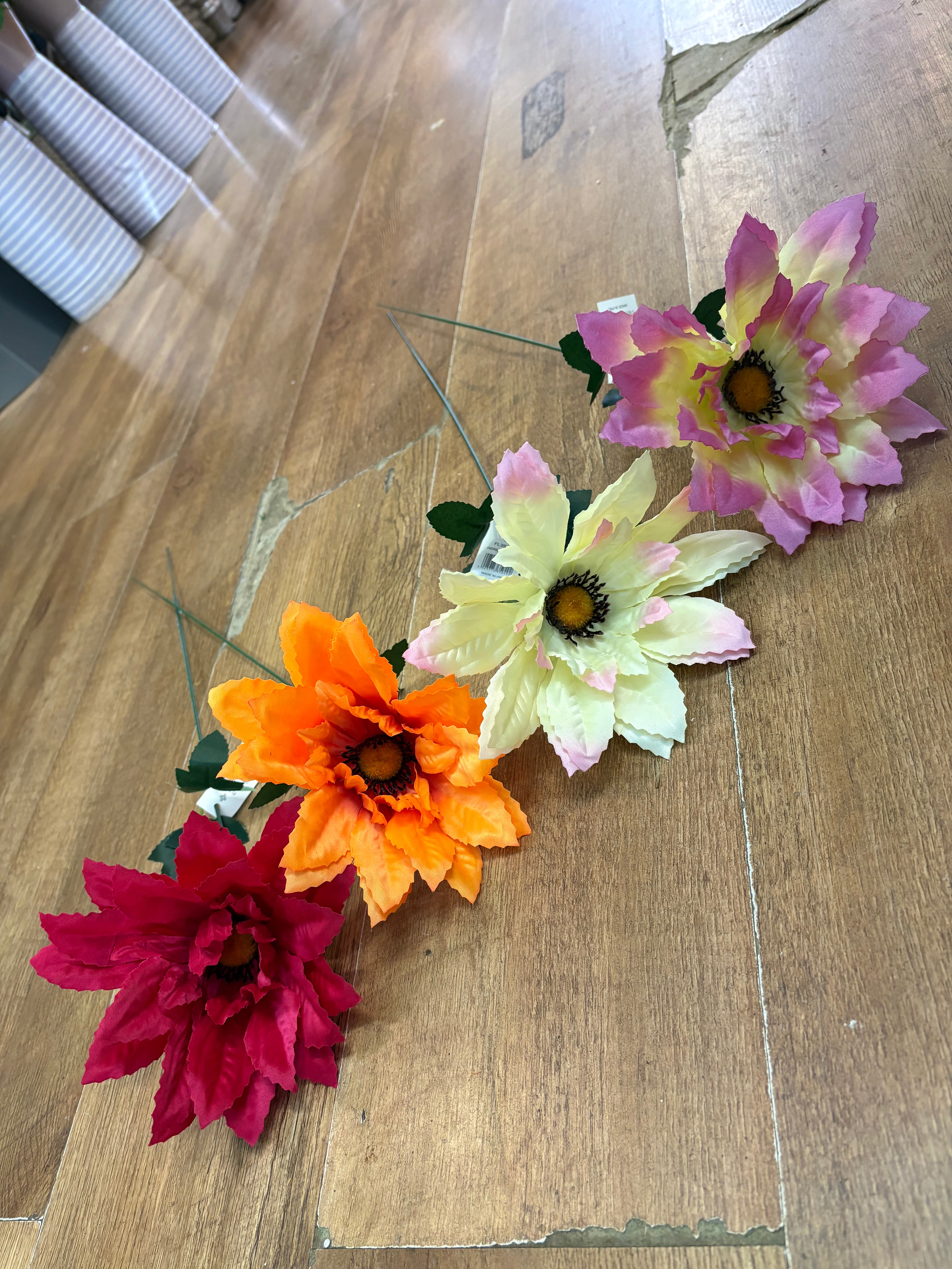 Single wild gerbera - 4 colours available