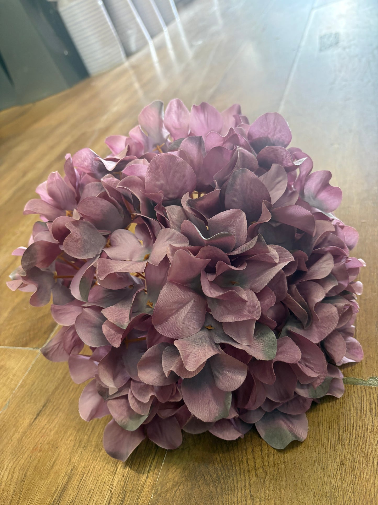 75cm tall vintage mauve large hydrangea
