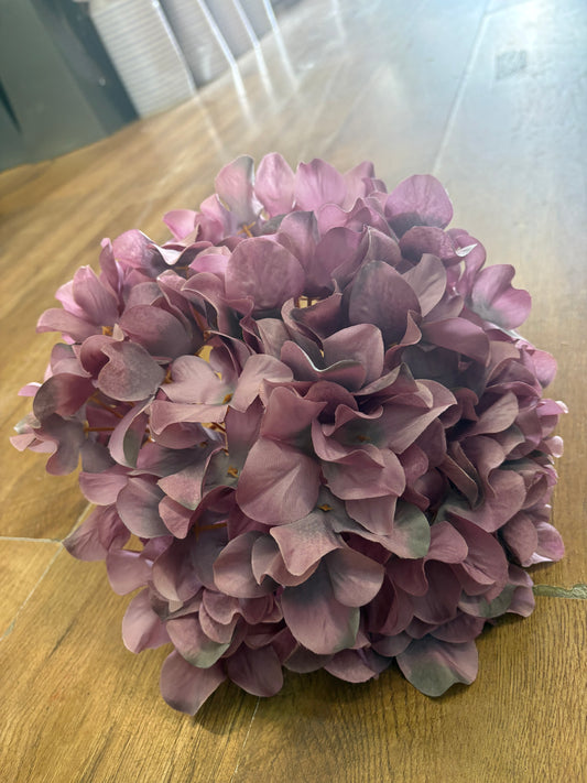 75cm tall vintage mauve large hydrangea