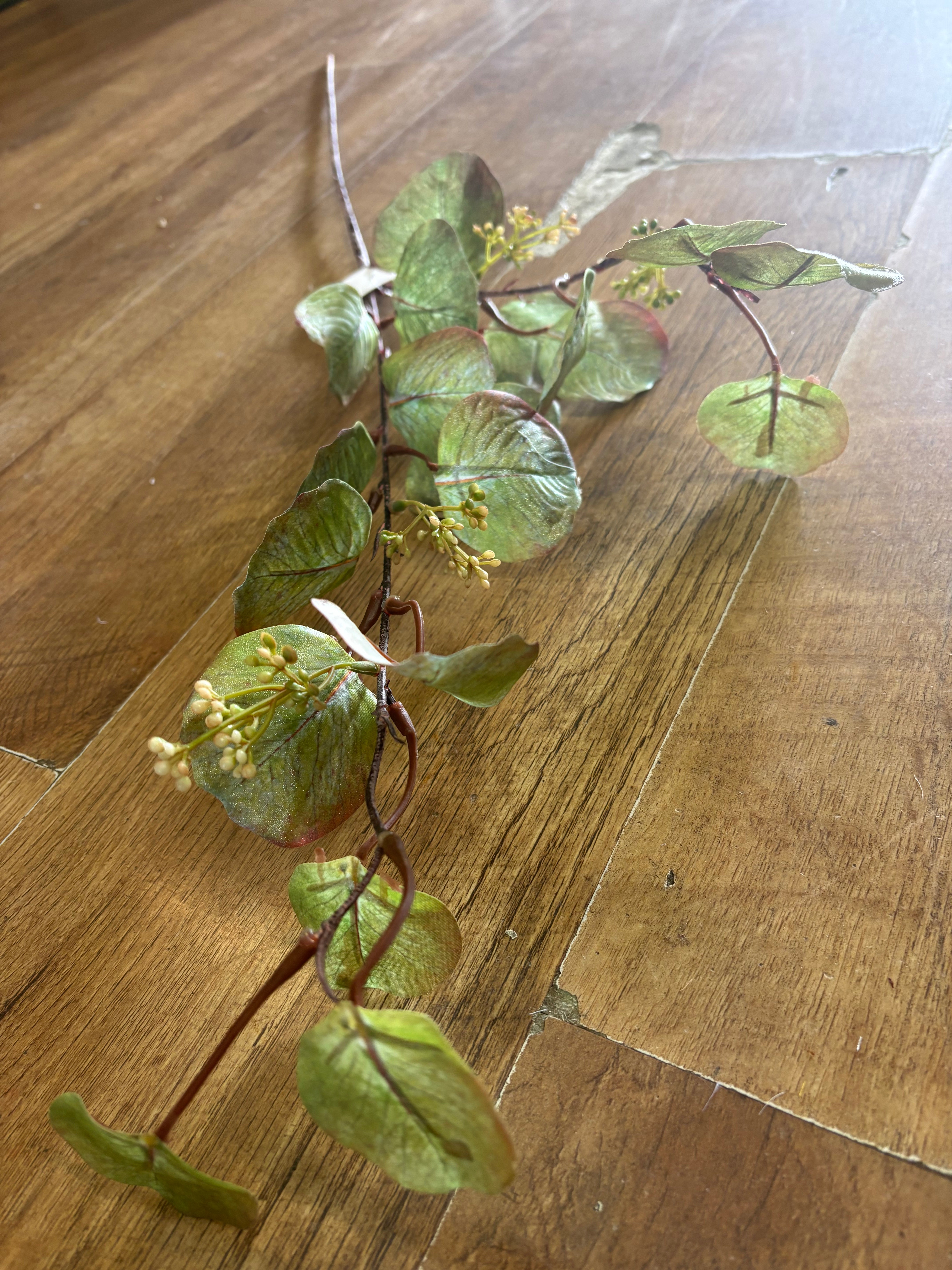 98cm tall shimmered green eucalyptus spray