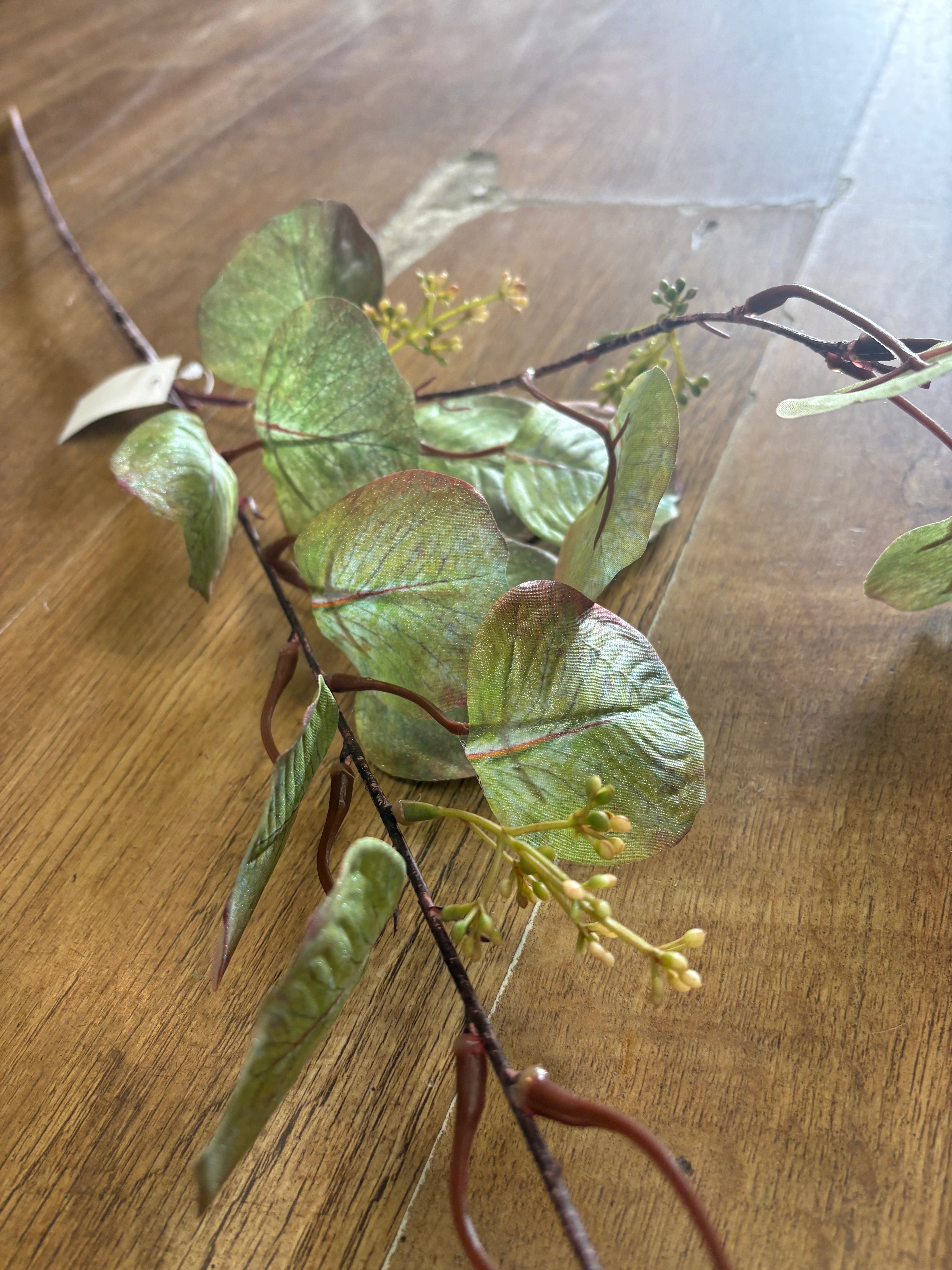 98cm tall shimmered green eucalyptus spray