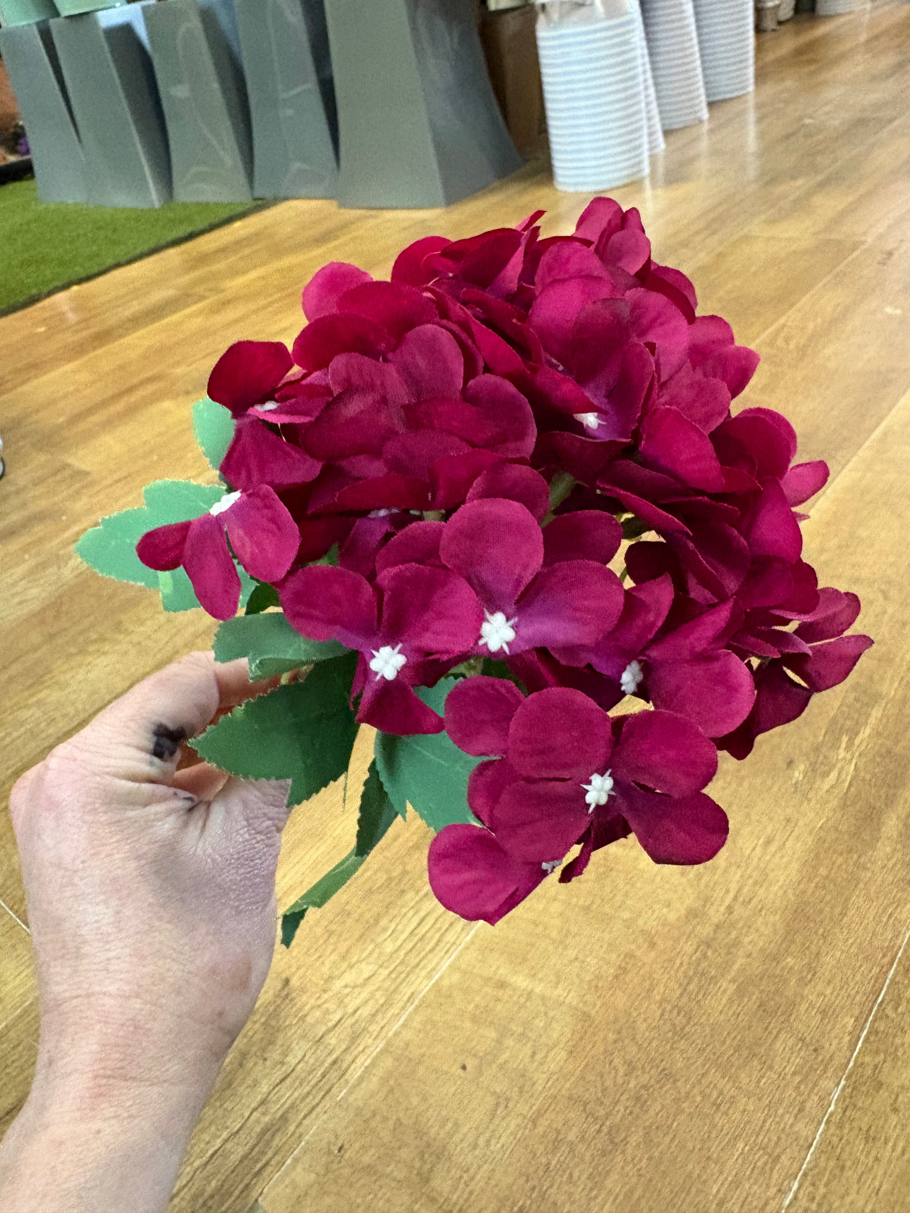 Small magenta hydrangea bunch