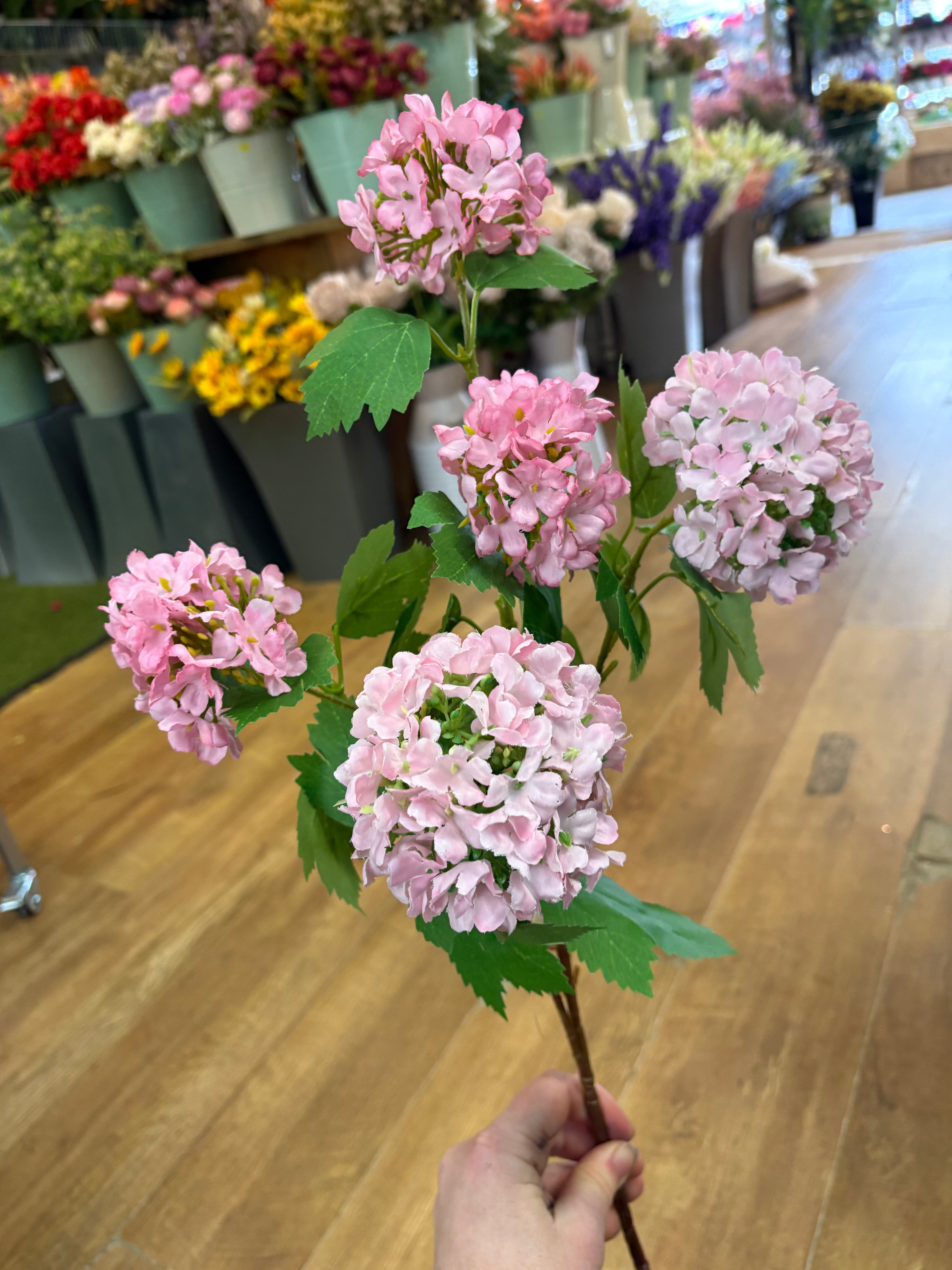 Tall stem pale pink kalanchoe geranium spray