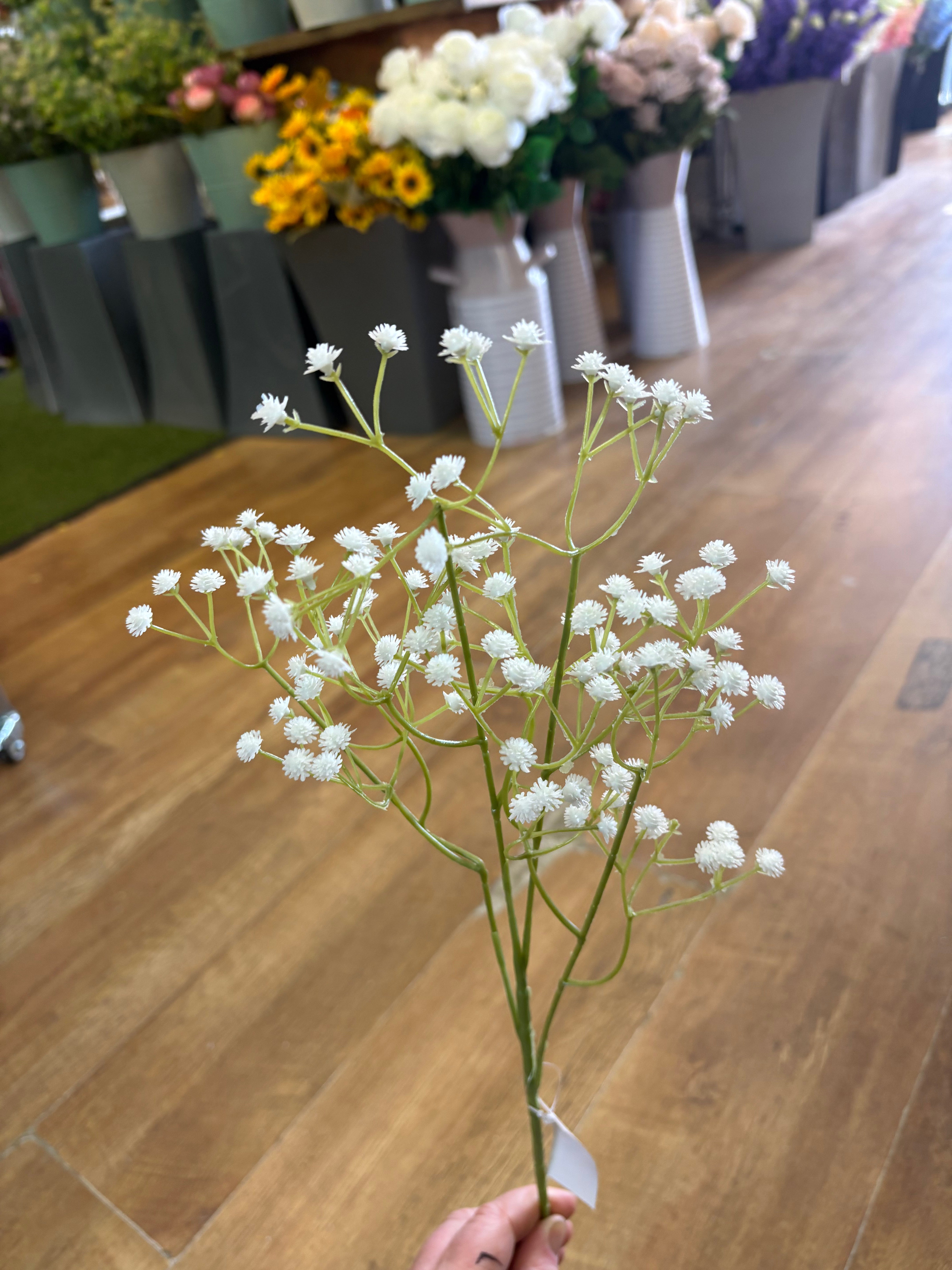 Long stem dainty gypsophila spray