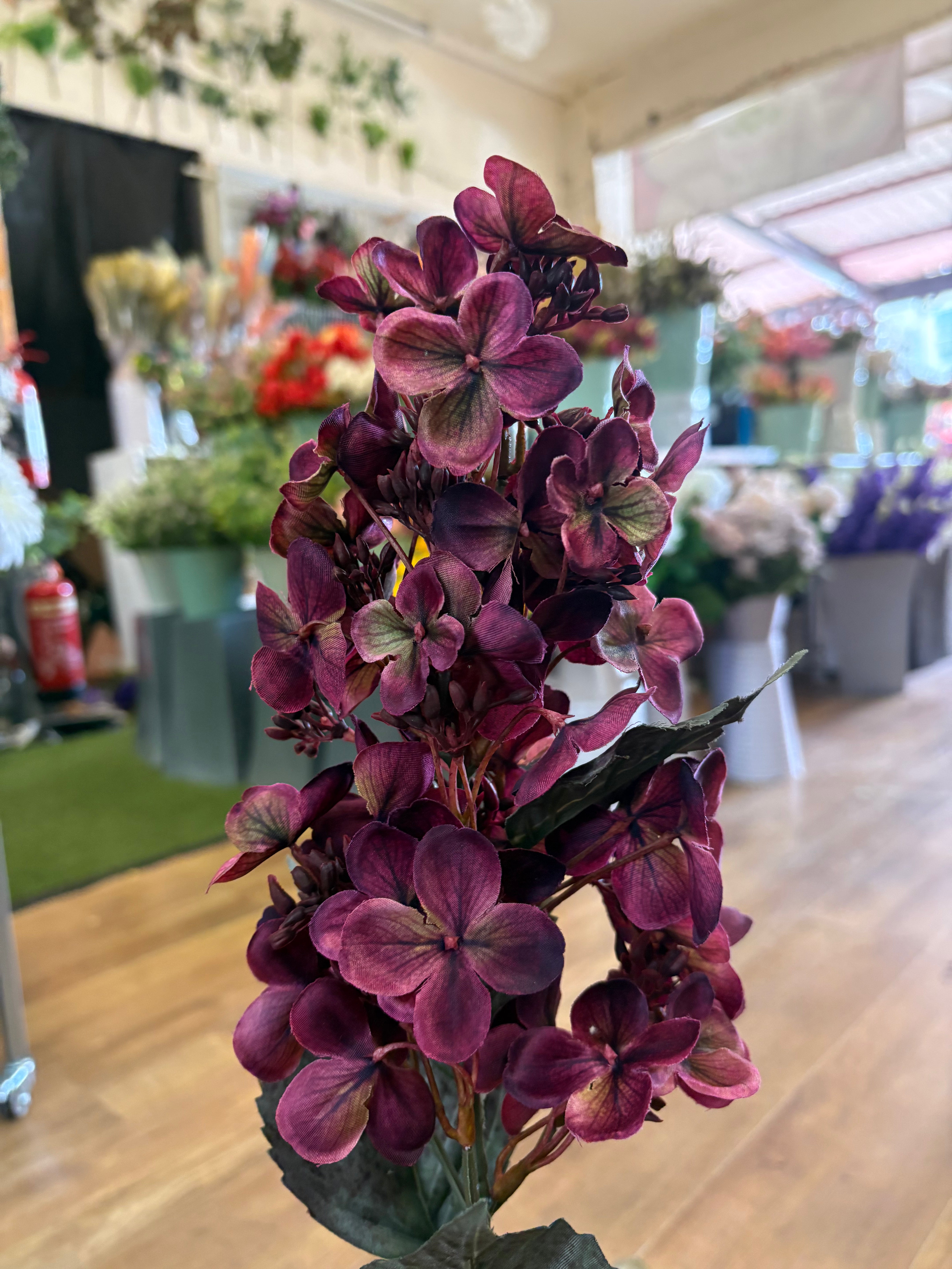Long stem vintage magenta pinnacle hydrangea