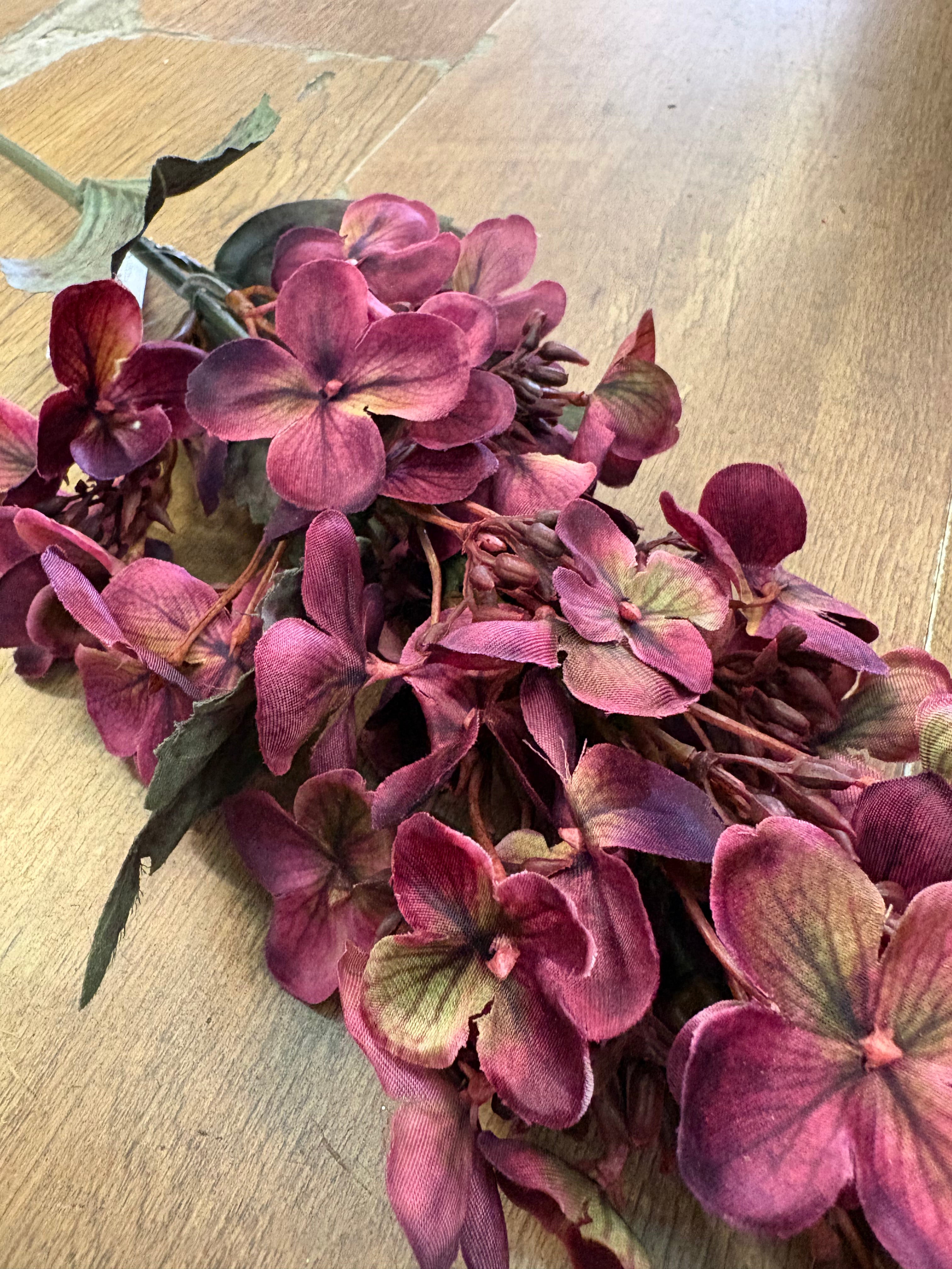 Long stem vintage magenta pinnacle hydrangea