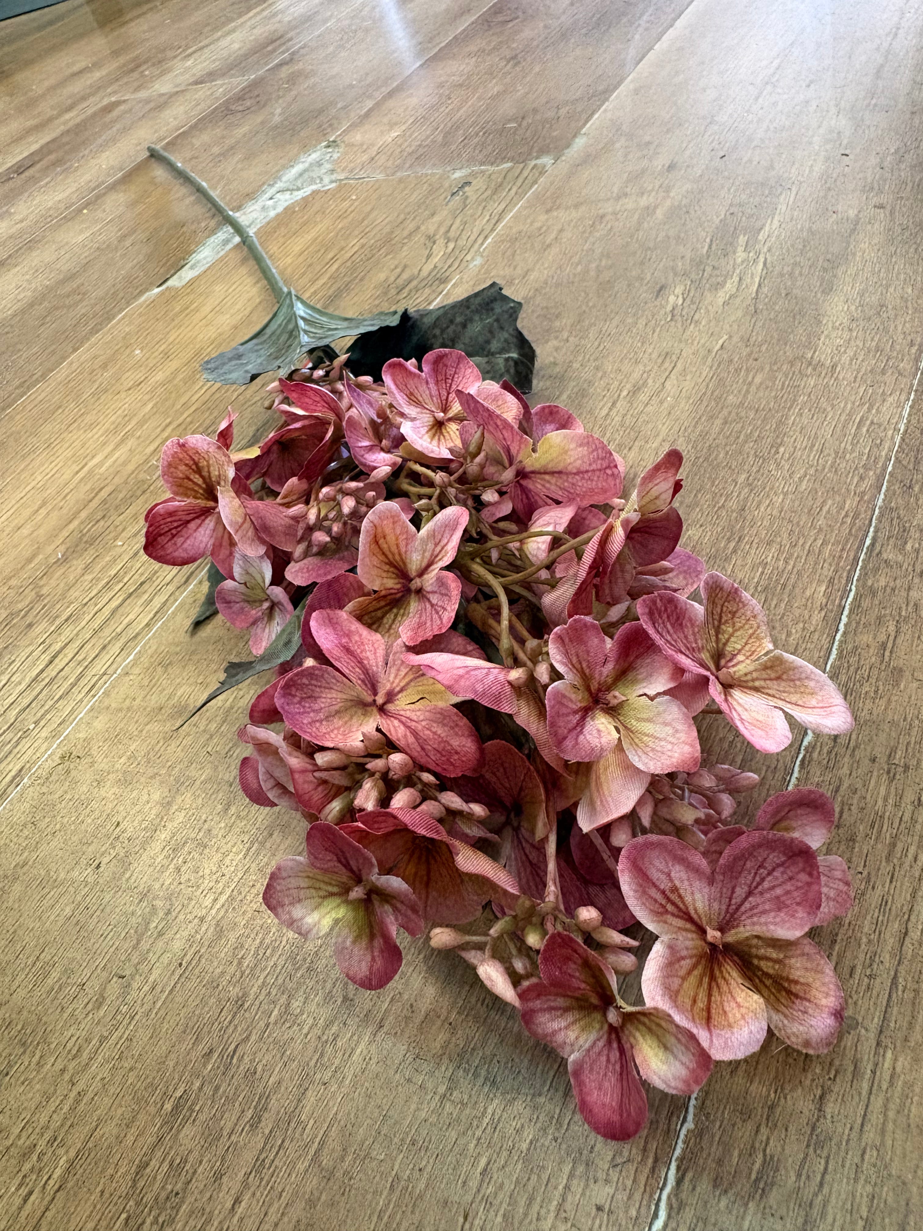Long stem vintage pink pinnacle hydrangea