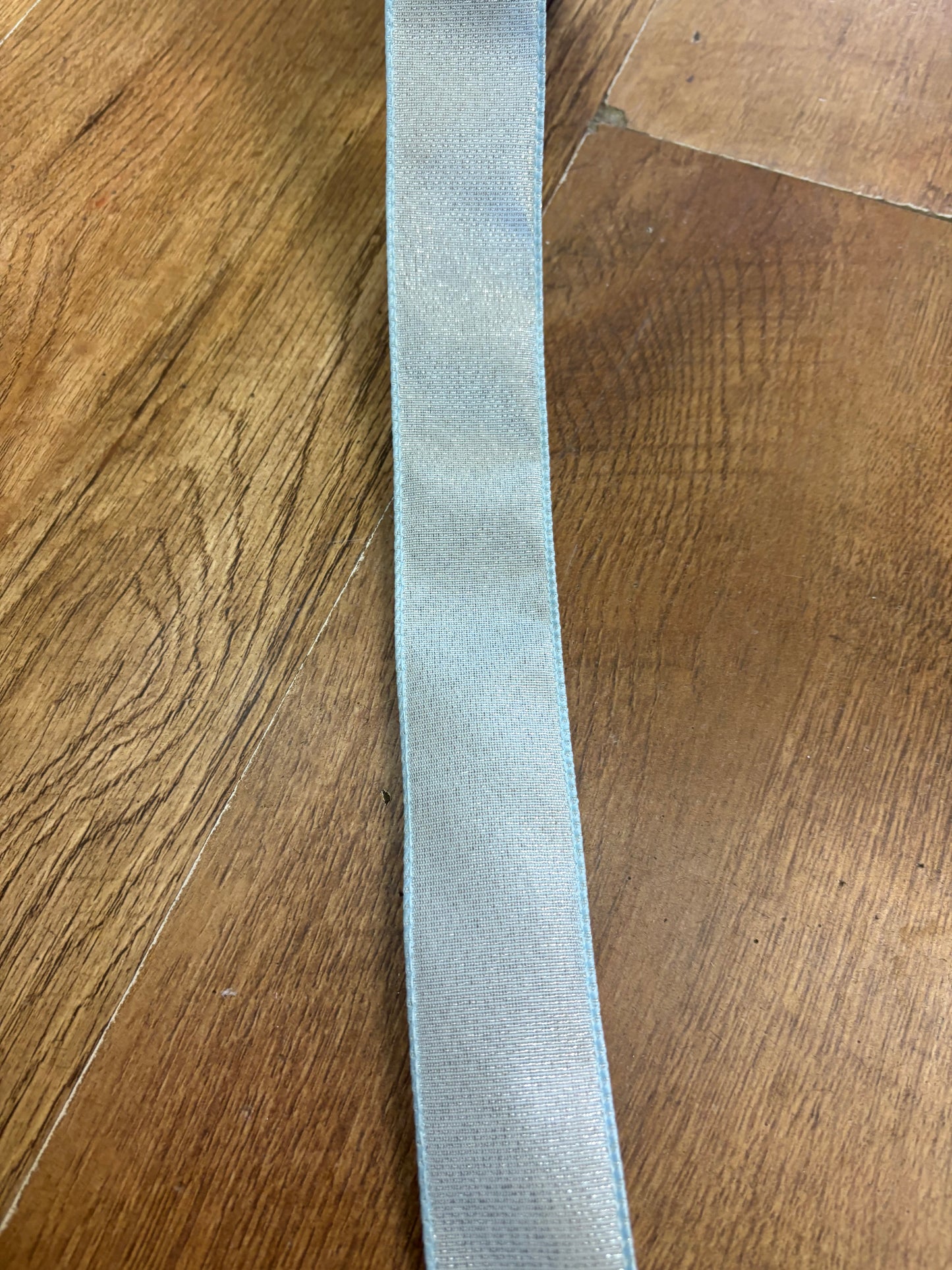 1.5inch pale blue shimmered wired ribbon - 1 metre