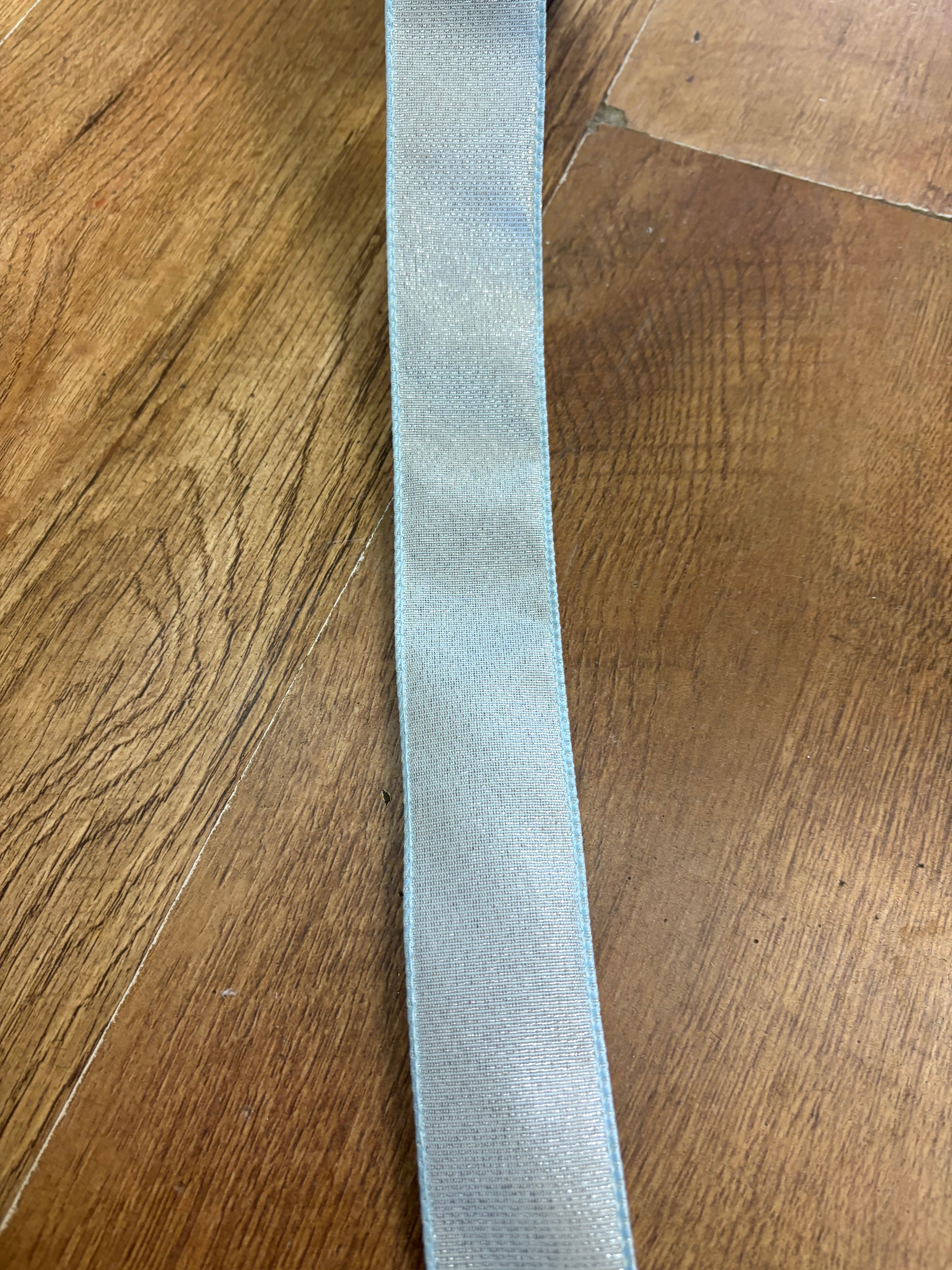 1.5inch pale blue shimmered wired ribbon - 1 metre