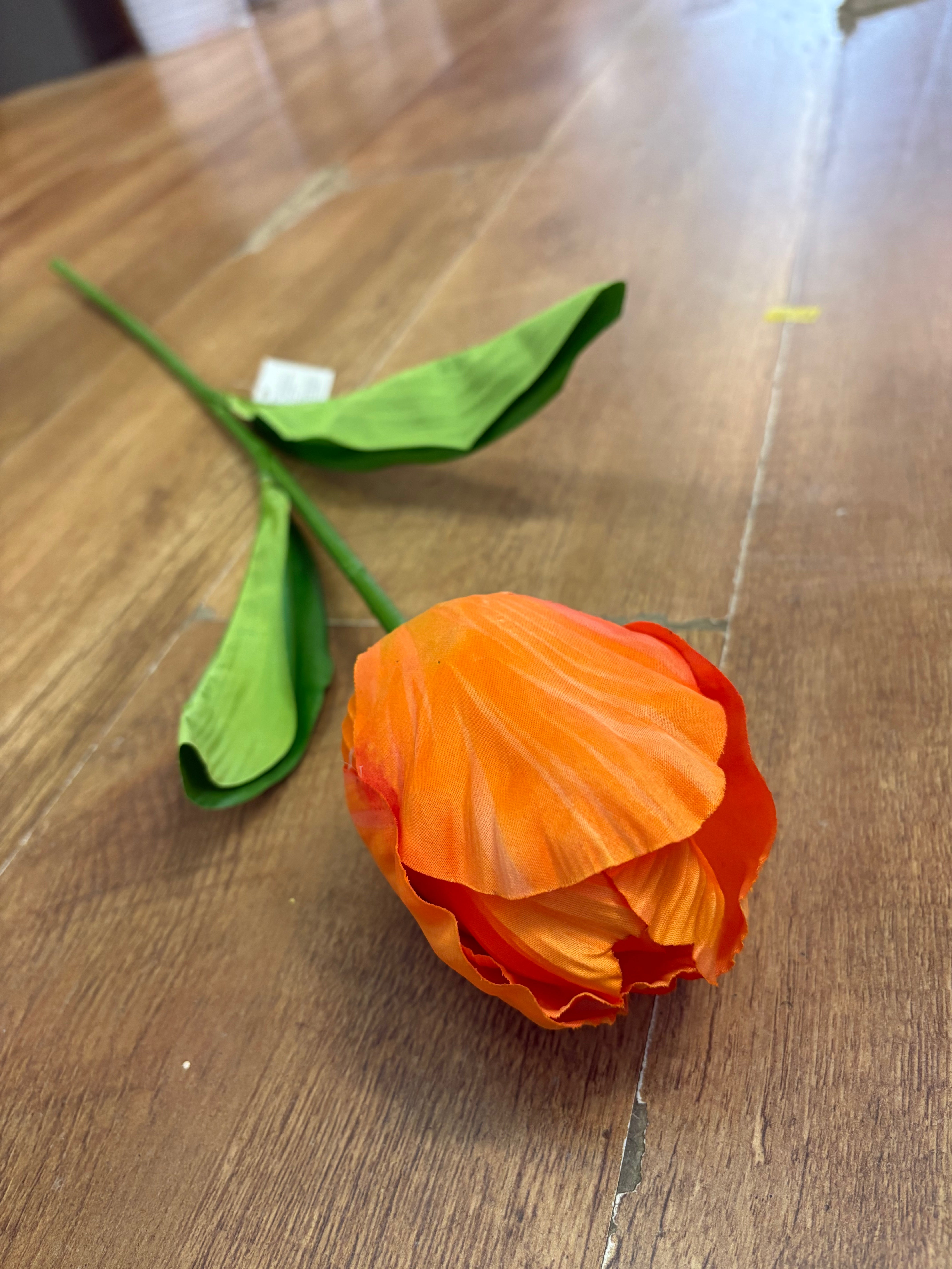 75cm Long stem single large tulip - 6 colours available